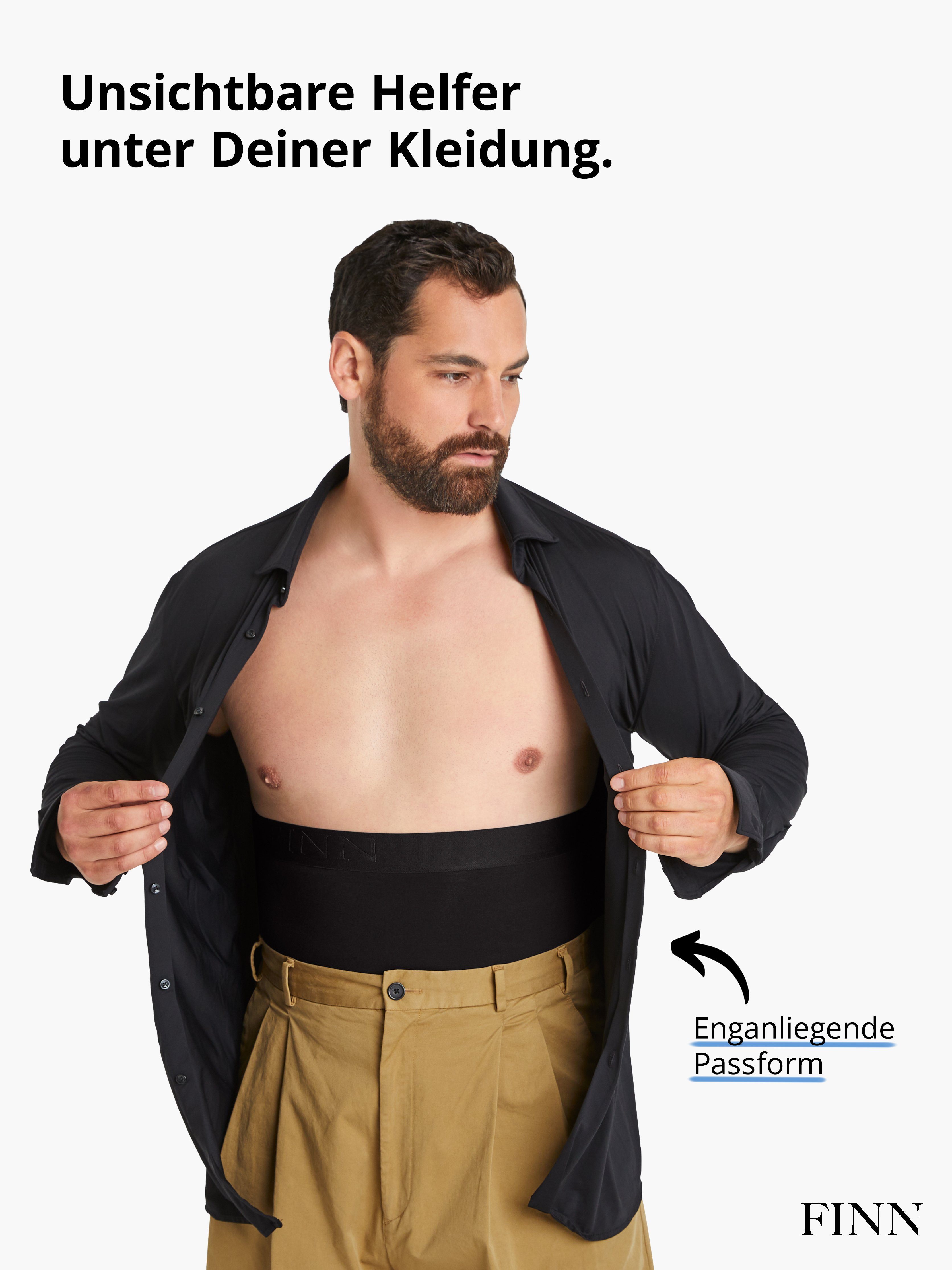 FINN Design Shapinghose Kompressions-Gürtel Herren - Shapewear Bauchbinde aus Baumwolle Starker Body-Shaper für einen flacheren Bauch – Bild 5 von 5
