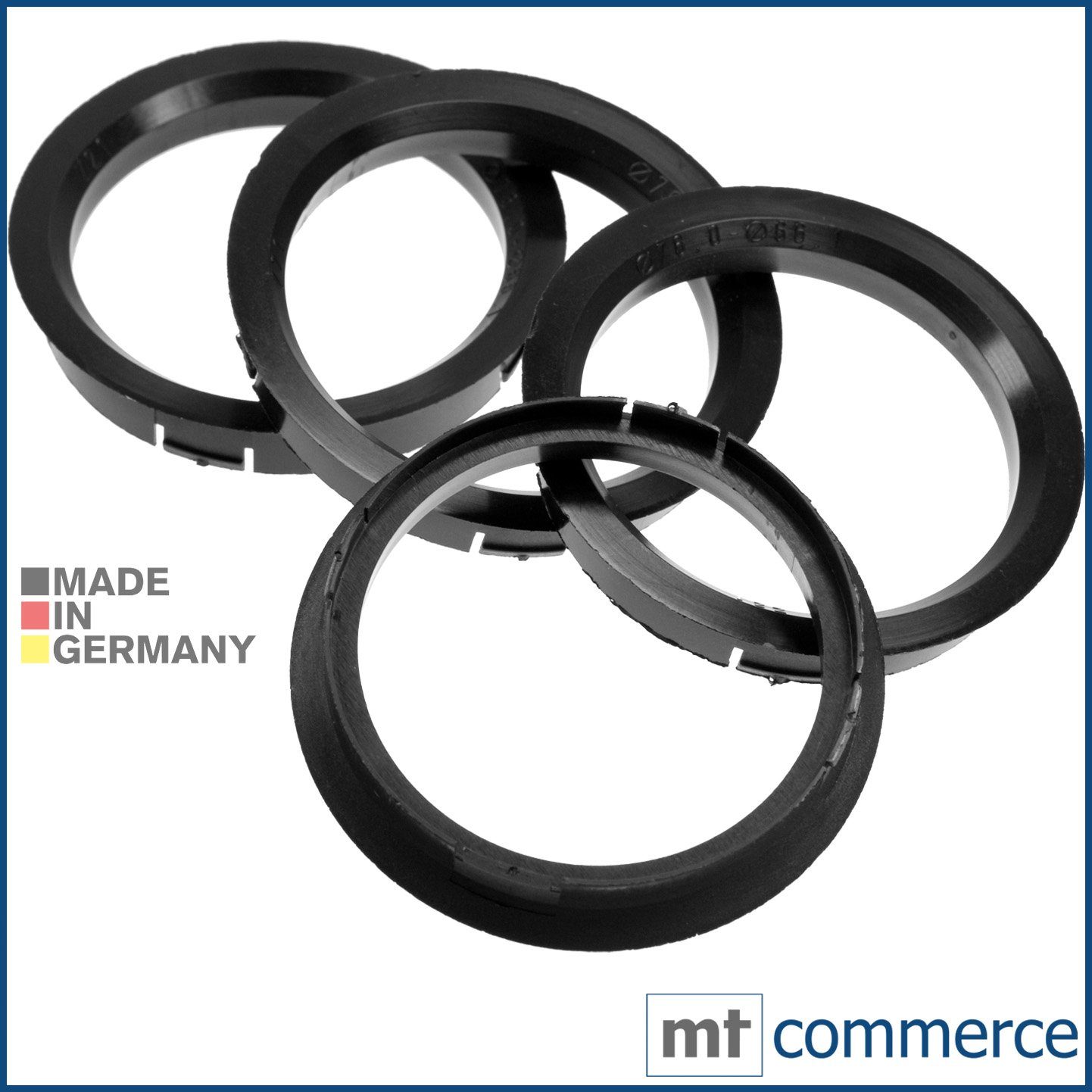 Reifenstift Made x RKC 4X Felgen schwarz mm Maße: Zentrierringe Germany, 66,1 Ringe in 76,0