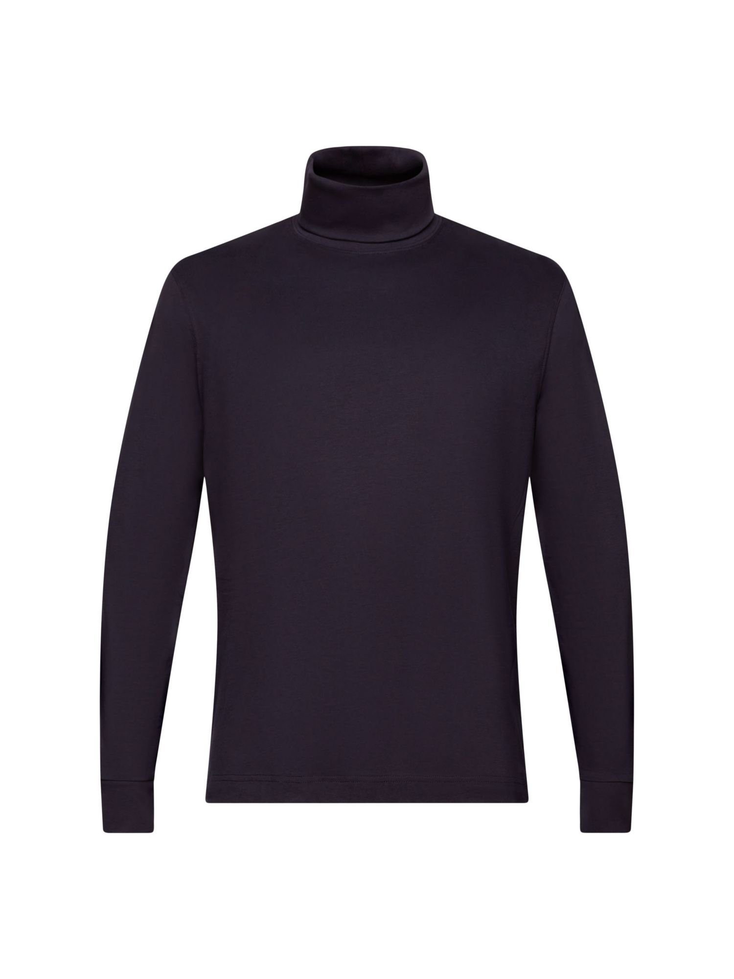 Esprit Langarmshirt Baumwoll-Longsleeve mit NAVY Rollkragen (1-tlg)