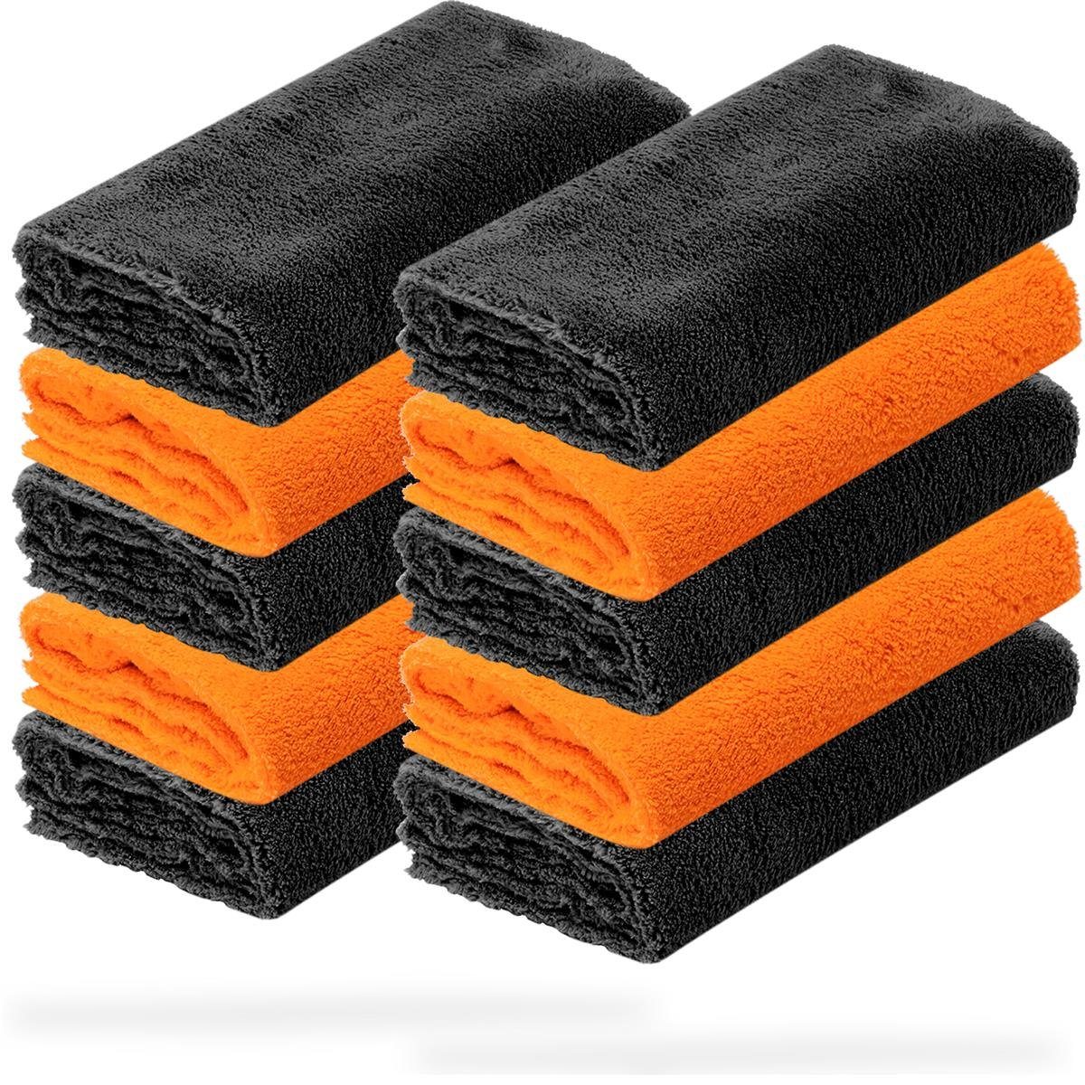 Autopflege Mikrofasertücher 10er Packung - 40x40cm – 550 GSM Mikrofasertuch