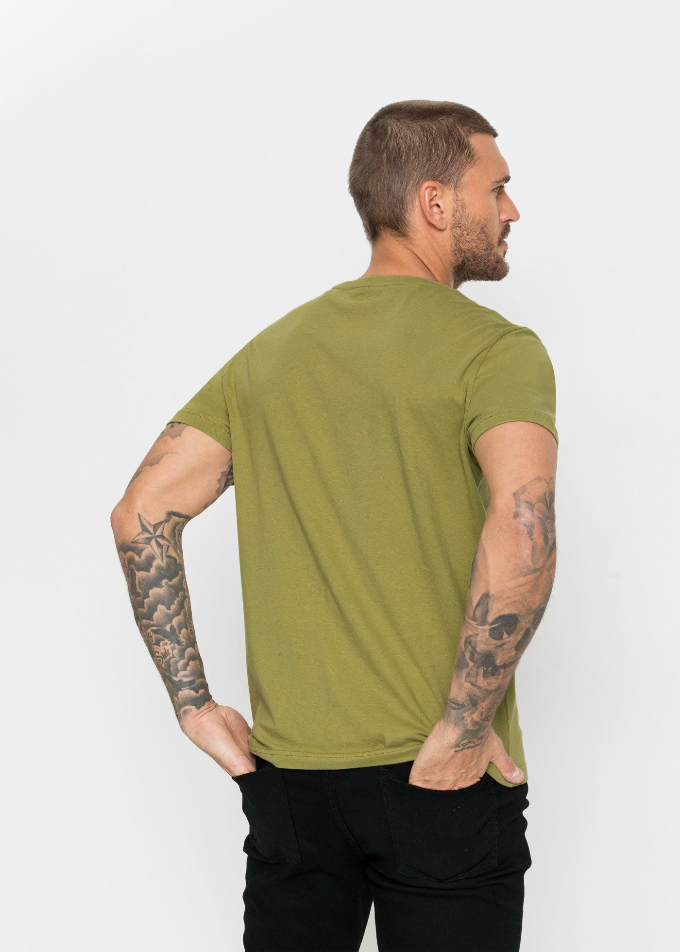 bonprix T-Shirt (Packung, 3-tlg., 3er) Regular Fit, Kurzarm, für den Alltag, aus Baumwolle und Viskose
