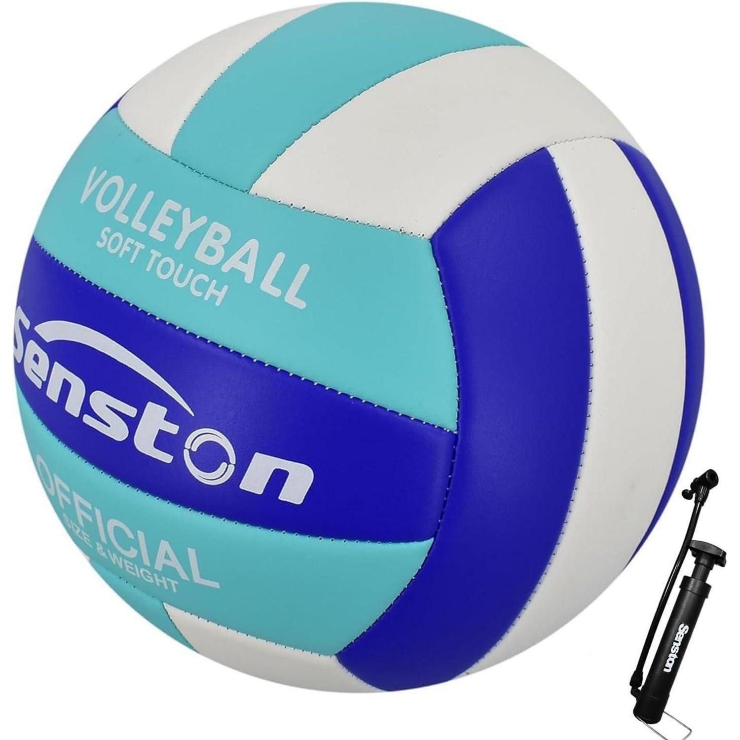 Beachvolleyball Volleyball Offizielle Größe 5 Wasserfest Pumpe Light Blue