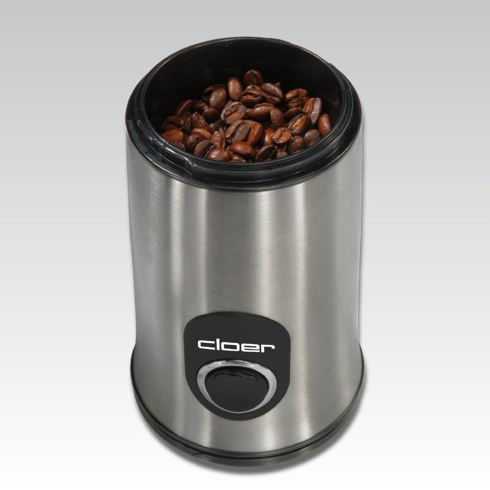 Cloer Kaffeemühle Cloer Kaffeemühle 7579 Edelstahl - Mühle, Schlagmesser, Kabelaufbewahrung