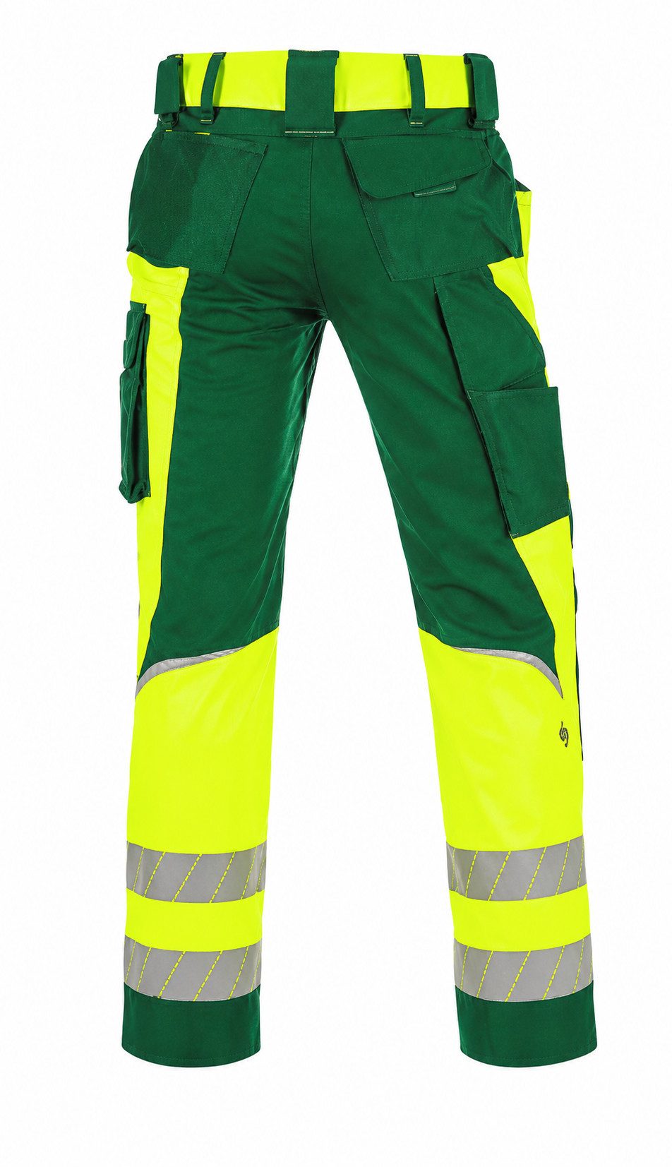 Engelbert Strauss Arbeitsbundhose Warnschutz-Bundhose e.s.motion 24/7 Herren grün/warngelb hochwertige Reflexstreifen