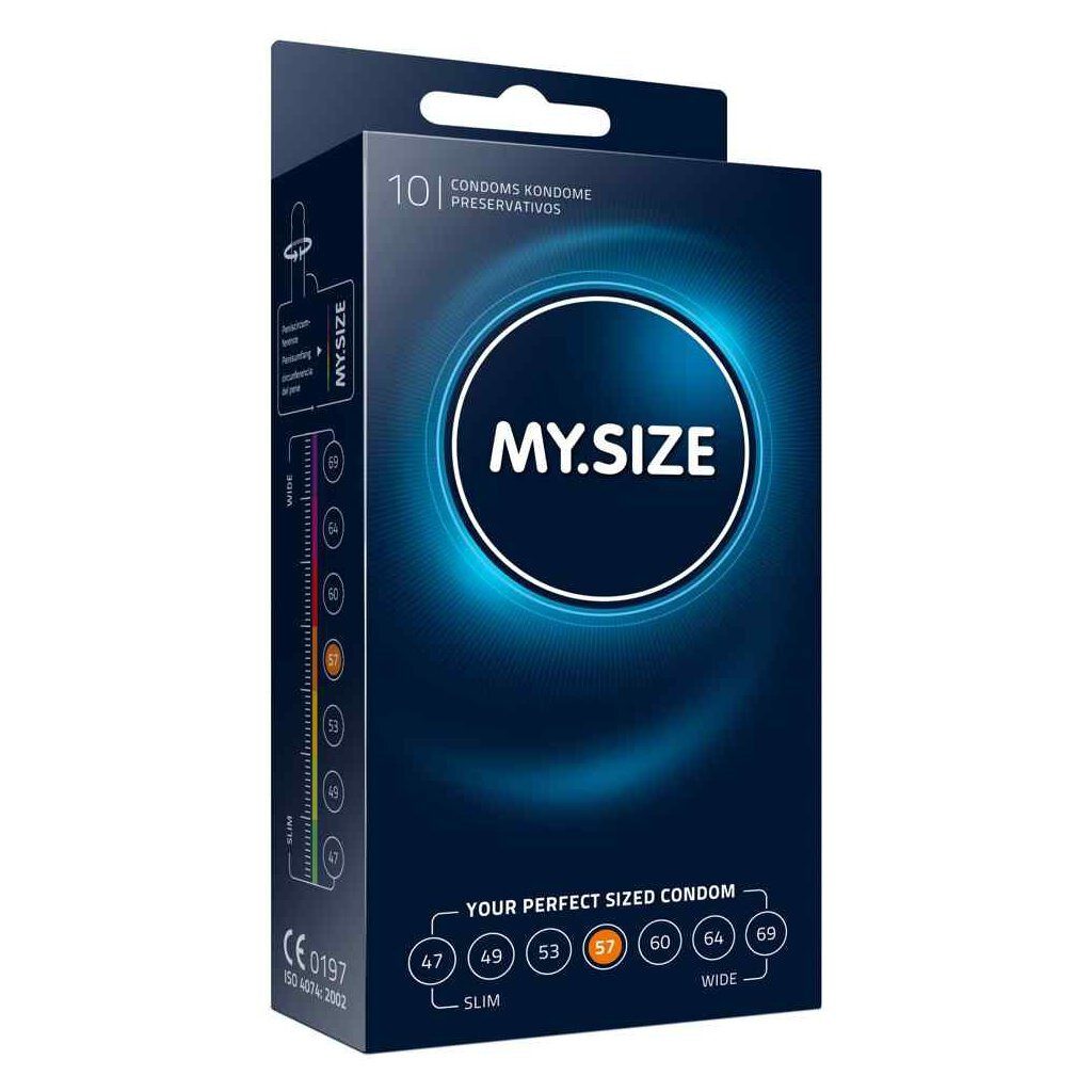 MY.SIZE XXL-Kondome MY.SIZE Pro 57 mm 10er, 1 St., Hauchdünn, Vegan, Allergenarm