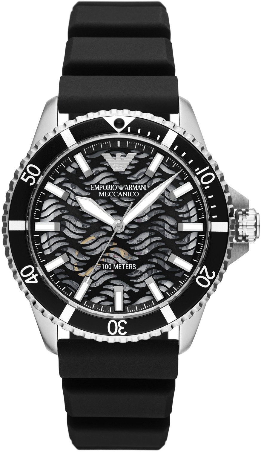 Emporio Armani Automatikuhr AR60062, Armbanduhr, Mechanische Uhr, Herrenuhr, analog