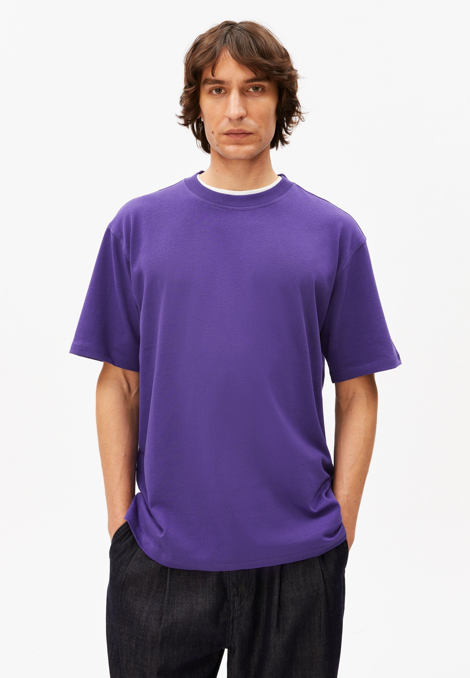 Armedangels T-Shirt MAARKOS T-Shirt aus Baumwoll-Mix Relaxed Fit