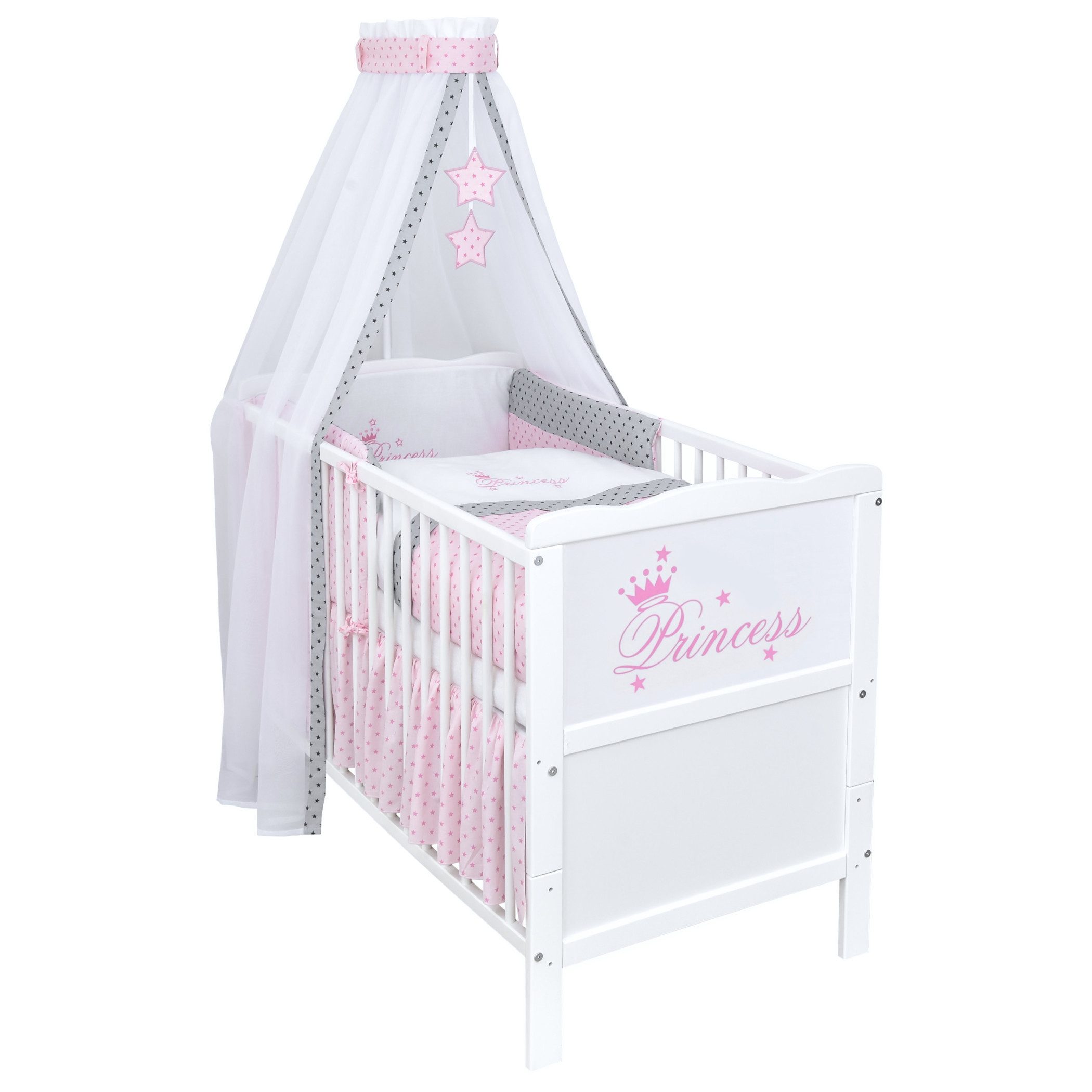 Komplettbett Babybett Natalie Princess Komplettset