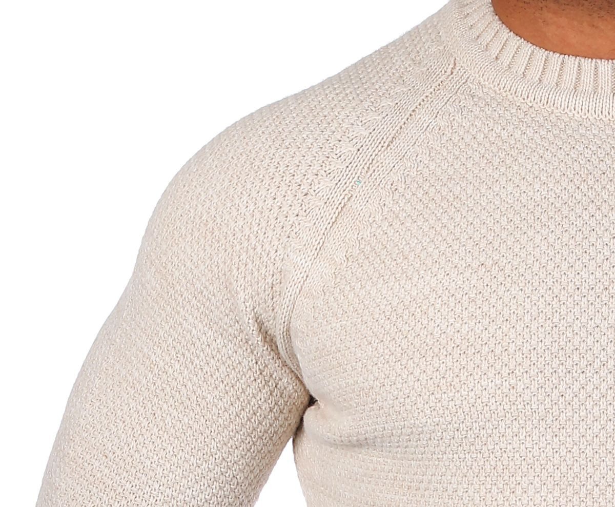CARISMA Strickpullover Herren mittelgrob gestrickt einfarbig klassisch trendiger Strick 7945