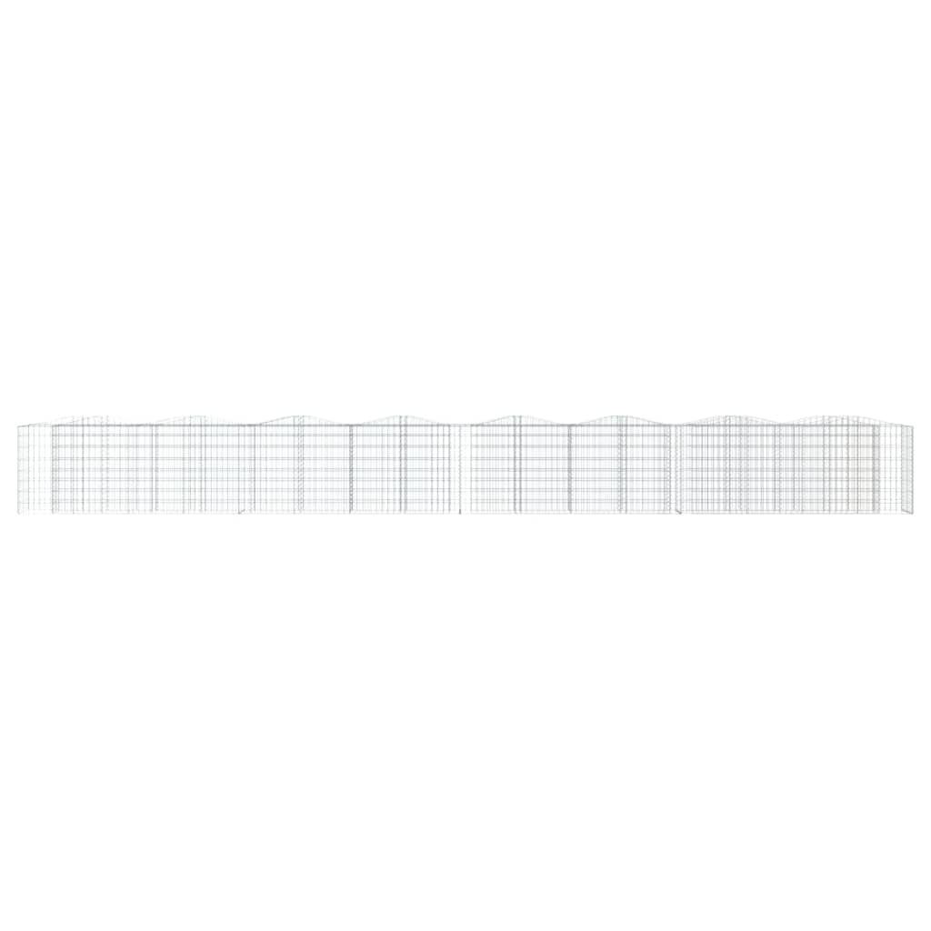 vidaXL Hochbeet Gabionen-Hochbeet mit Hochbogen 800x50x100 cm Verzinktes Eisen (1 St)