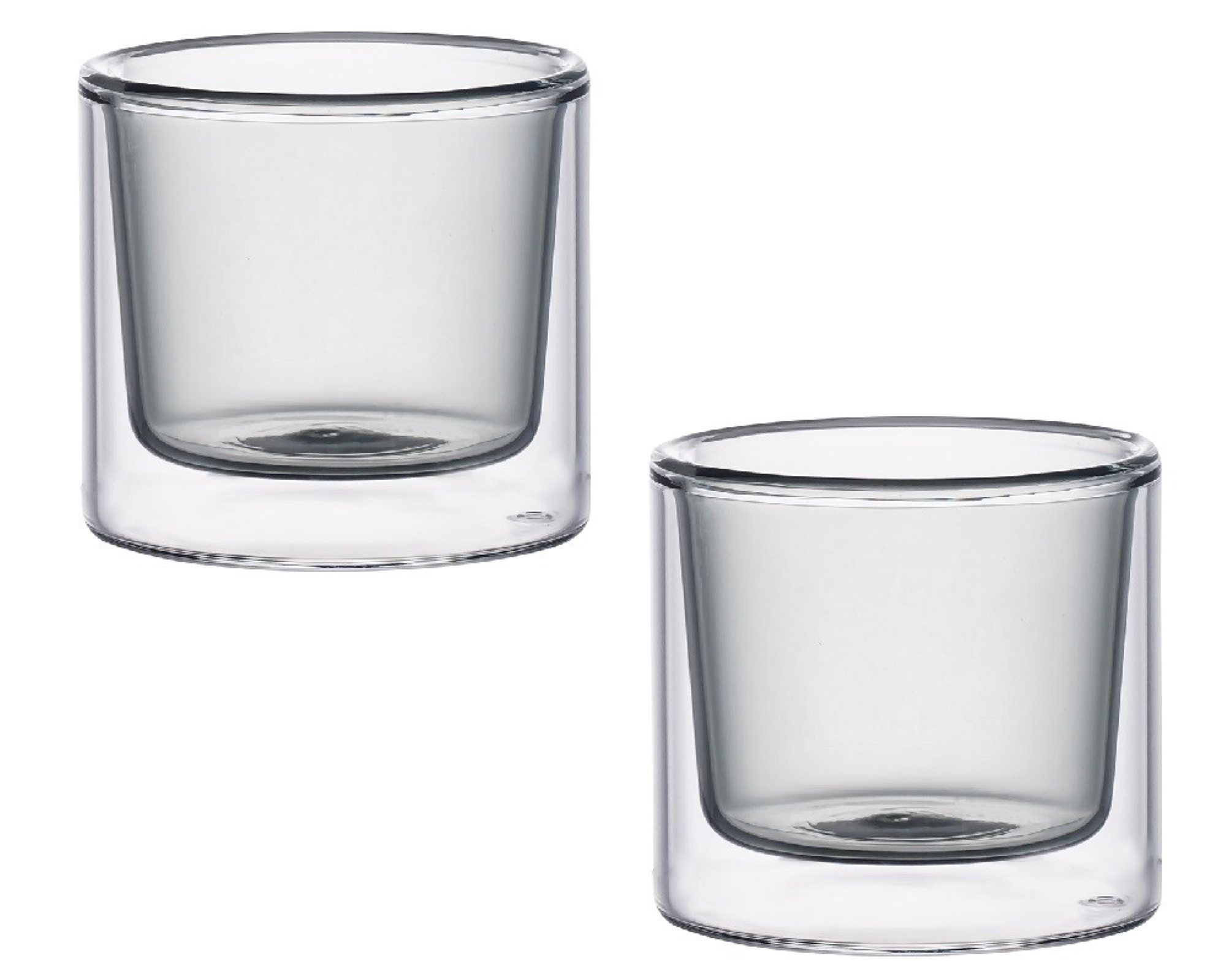 Schäfer Elektronik Schale 2-tlg. Glasschalen-Set Doppelwandige Dessertgläser 100ml