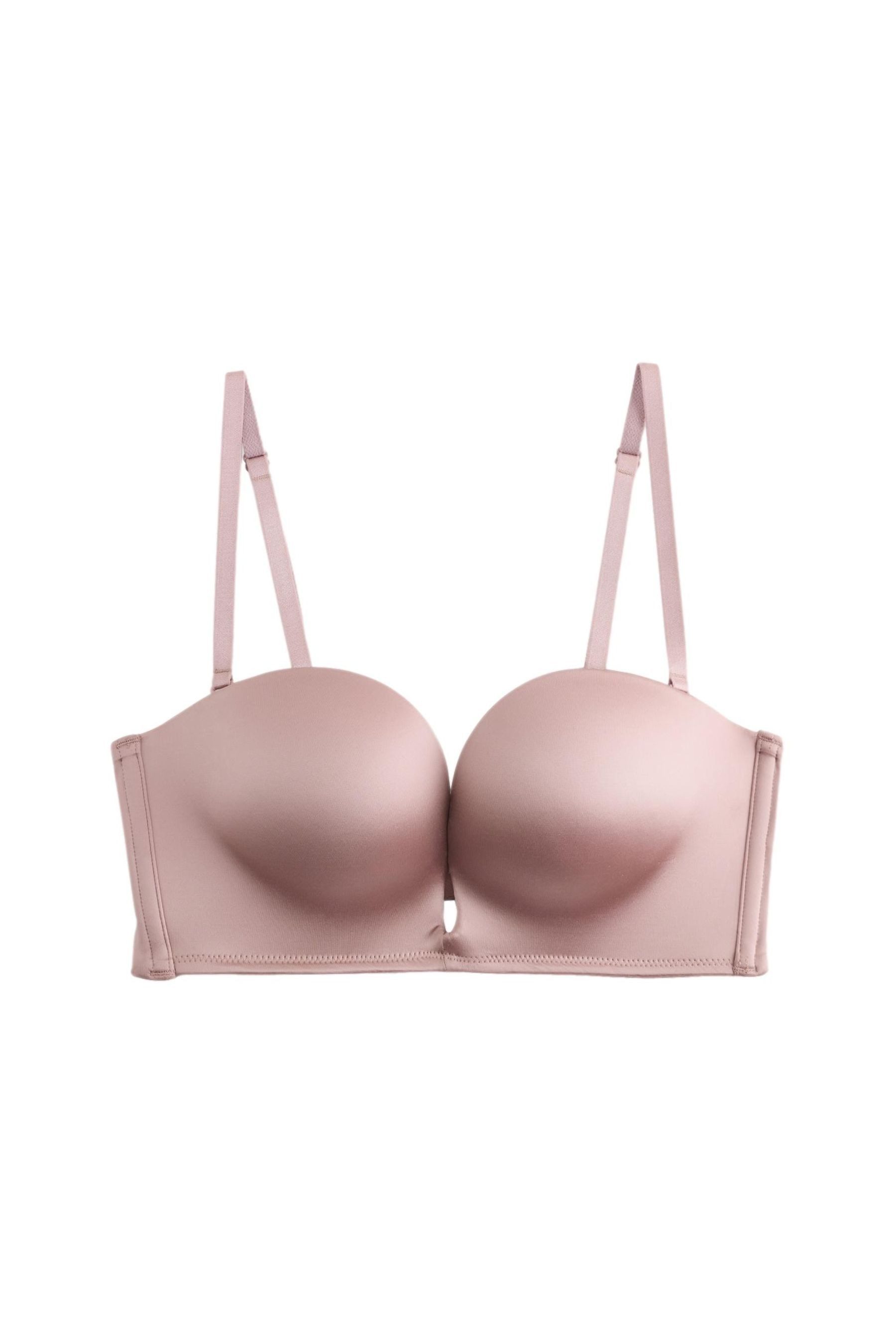 Bandeau-BH Bügelloser Hochglanz-Bandeau-BH aus Mikrofaser