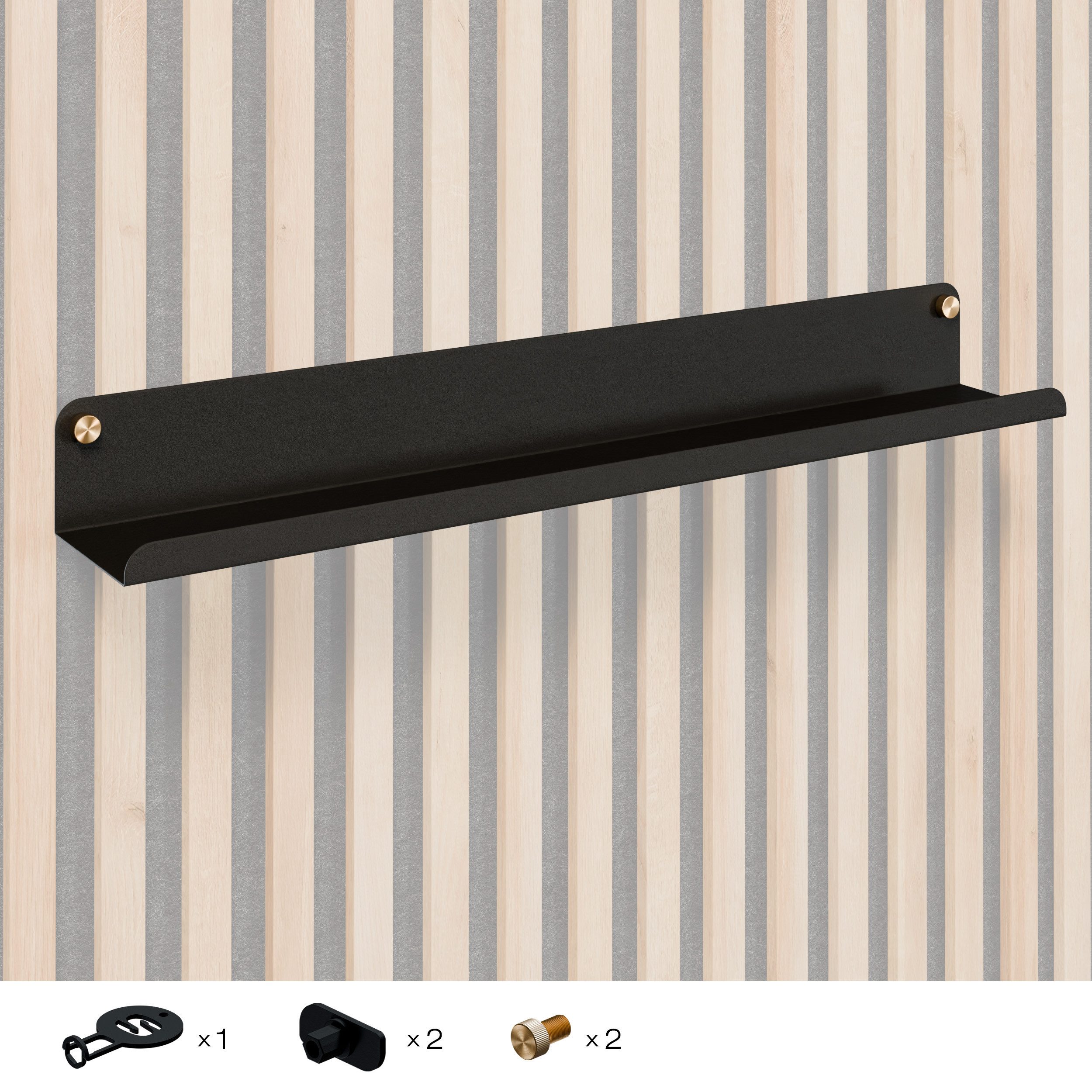 Stegu Deko-Wandregal Zubehör für Akustikpaneele, Wandlamellen und Wände, 1 günstig online kaufen