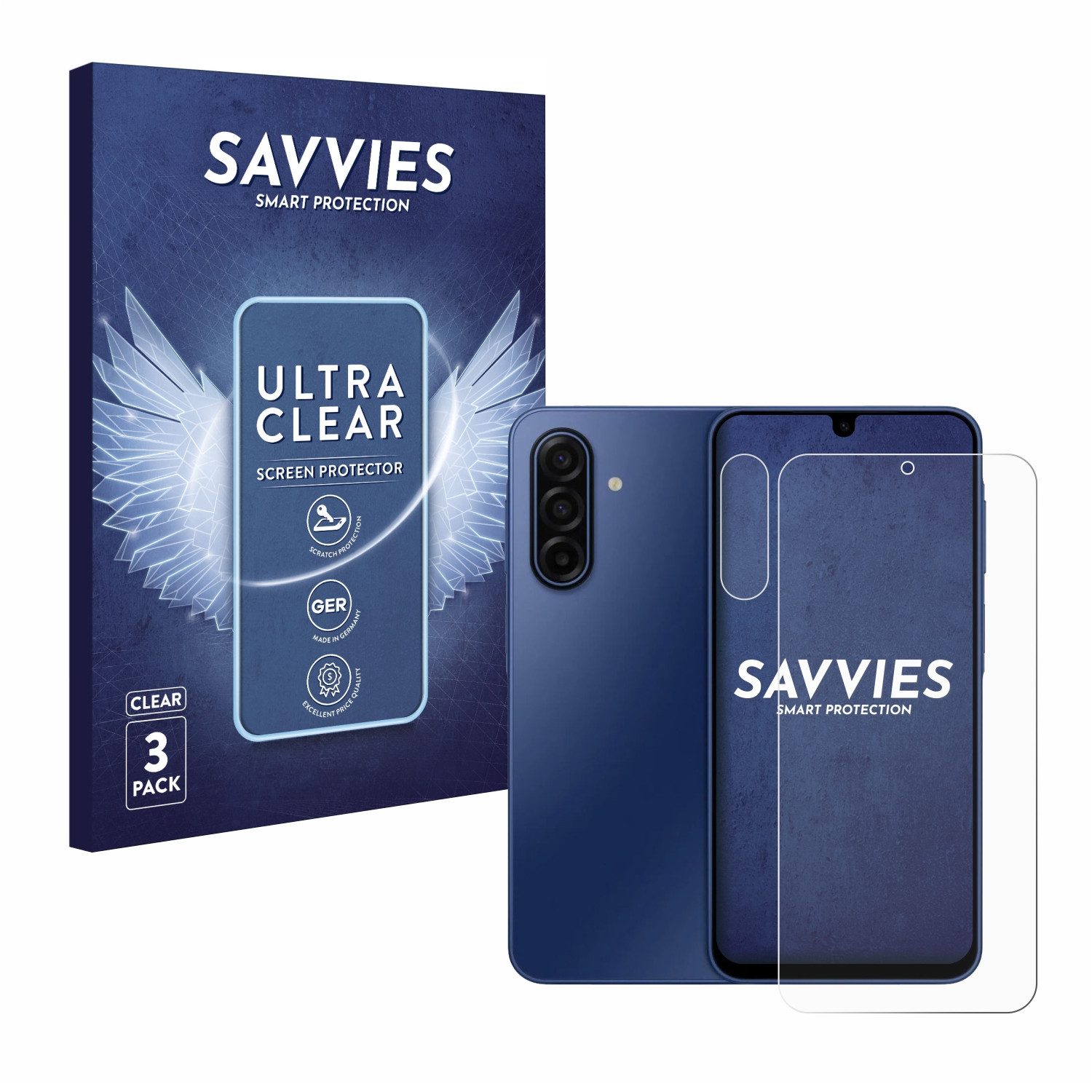 Savvies Displayschutzfolie Schutzfolie für Samsung Galaxy A17 5G (Display+Kamera), 6 Stück, Displayschutz Schutz Folie Klar Transparent