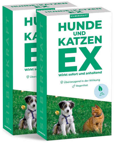 Silberkraft Vergrämungsmittel Hunde & Katzen Stopp Ex Granulat, 2-St., Vertreibt schonend Hund & Katze