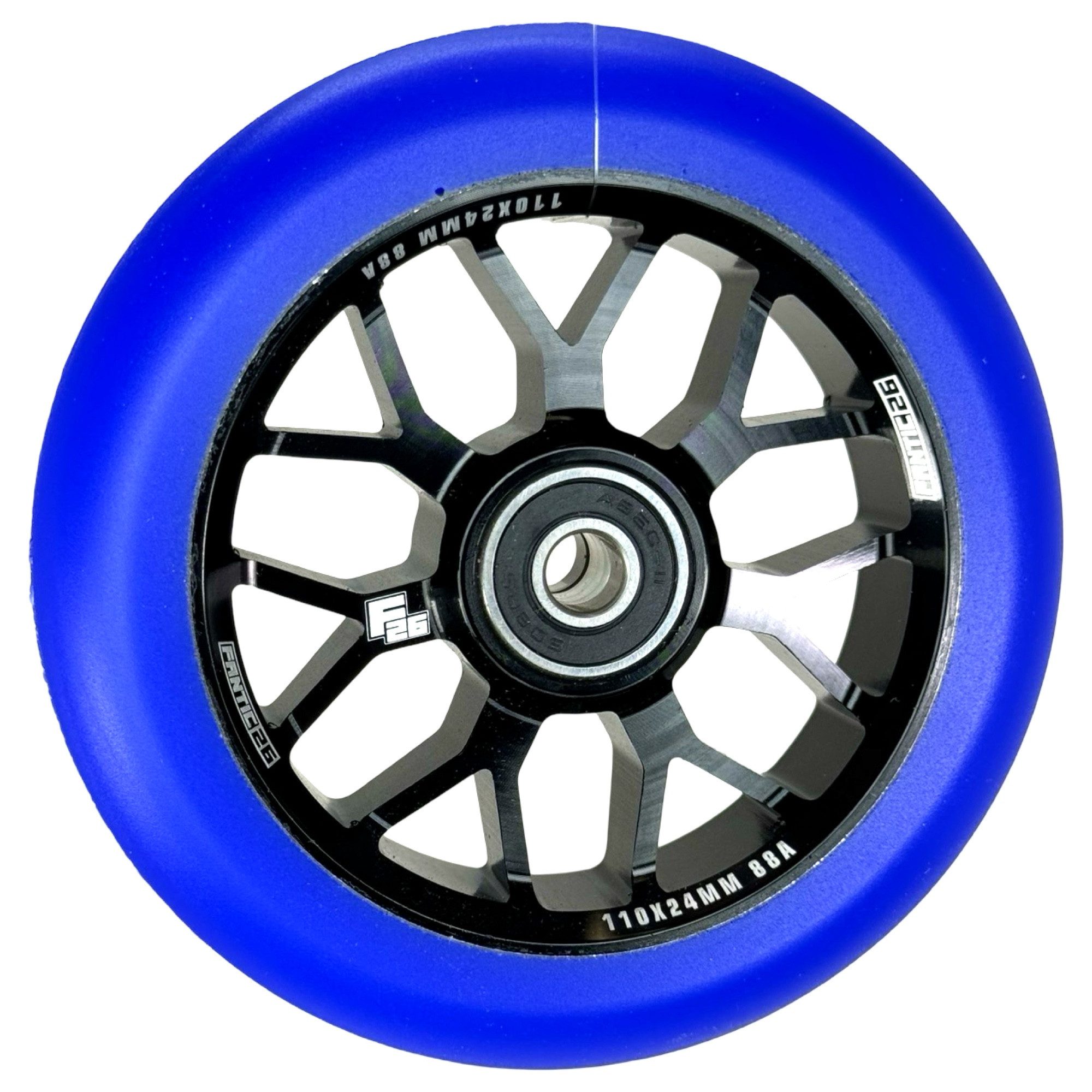 Stuntscooter Fantic26 Spy7 Stunt-Scooter Rolle 110mm Abec11 Schwarz/Pu Blau
