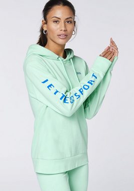 JETTE SPORT Kapuzensweatshirt mit kleinem Logodruck