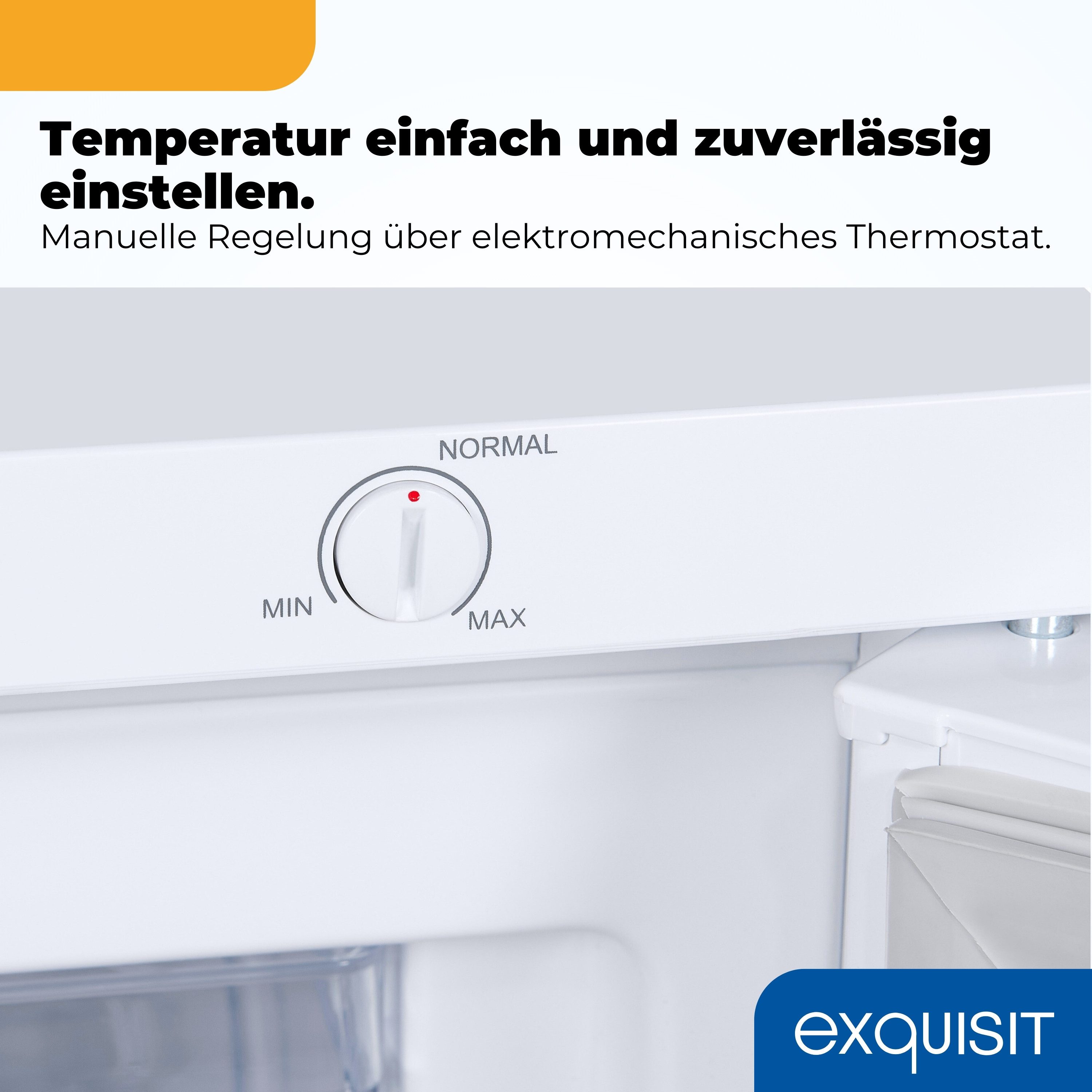 exquisit Gefrierschrank GS581-H-010D, 84.5 cm hoch, 56 cm breit, 85 l Nutzinhalt, Energieklasse D, 40 dB, 3 Schubladen – Bild 4 von 5