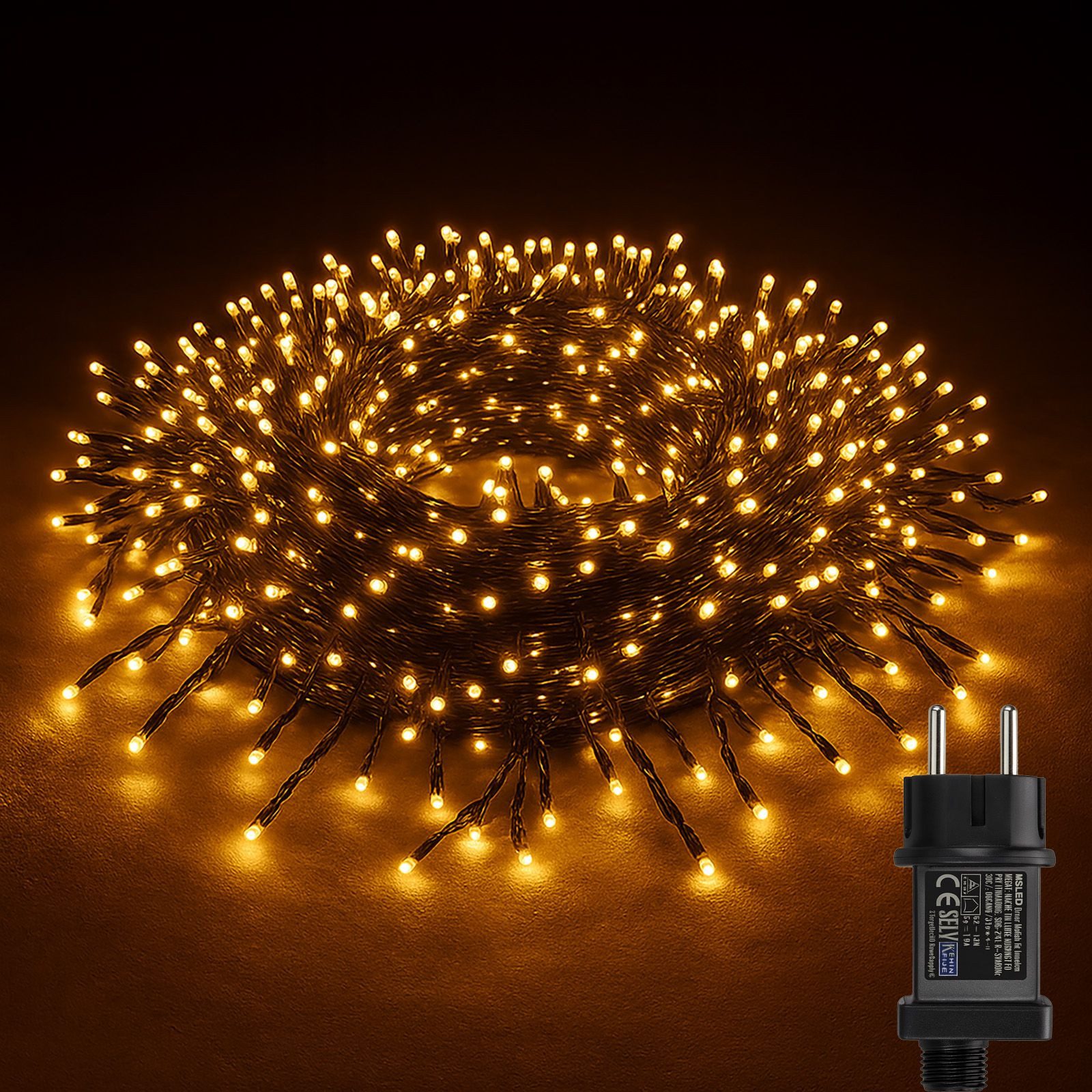 BURI Lichterkette LED Clusterlichterkette 11,5m warmweiß Büschellichterkett günstig online kaufen