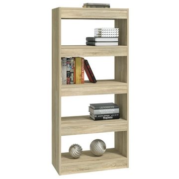 furnicato Bücherregal Bücherregal/Raumteiler Sonoma-Eiche 60x30x135 cm Holzwerkstoff