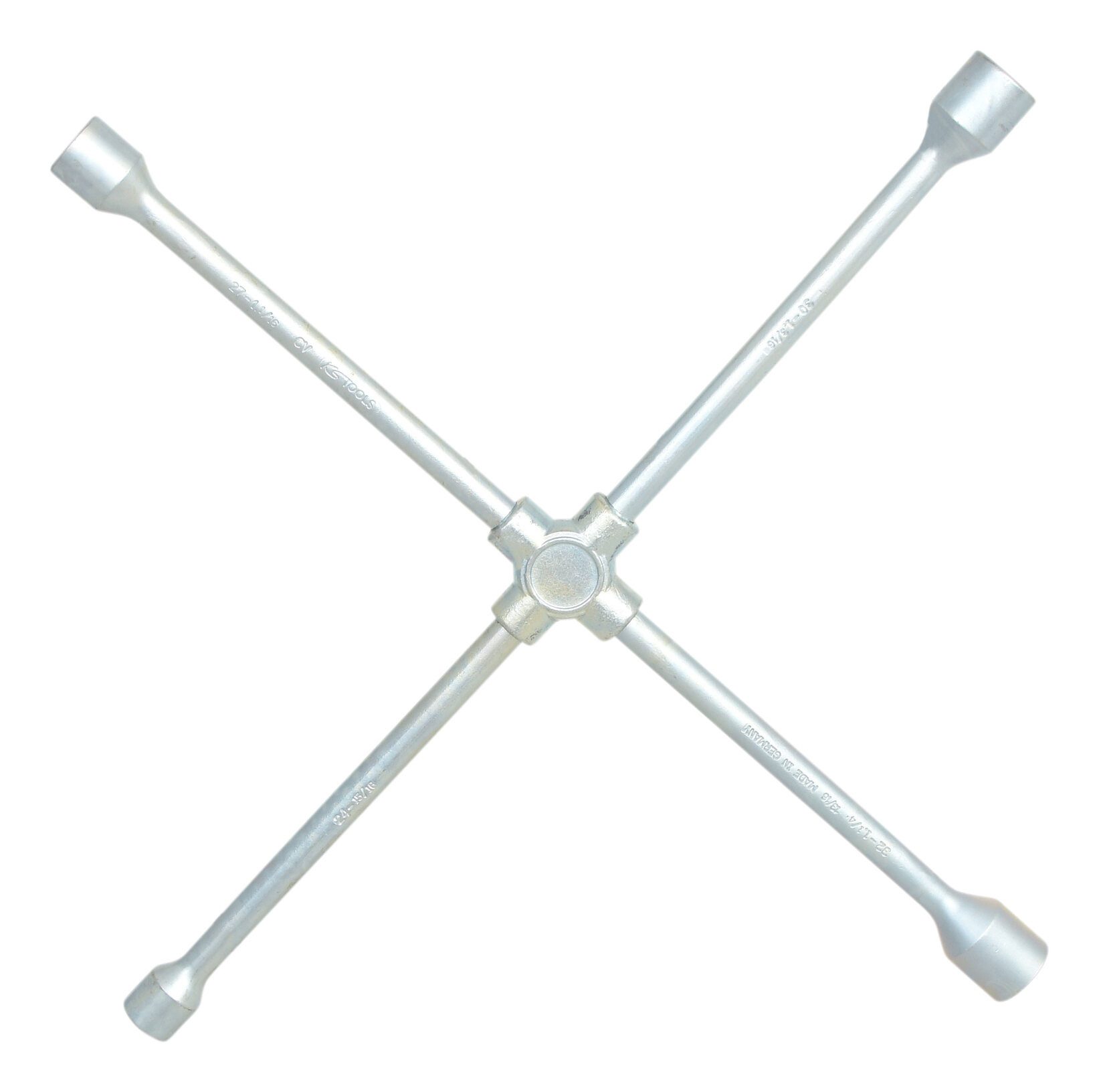 KS Tools Radmutternschlüssel, Radkreuzschlüssel für LKW, 24 x 27 x 30 x 32 mm