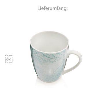 SÄNGER Becher Sarti Kaffeebecher Set, Porzellan, 300 ml, spülmaschinengeeignet