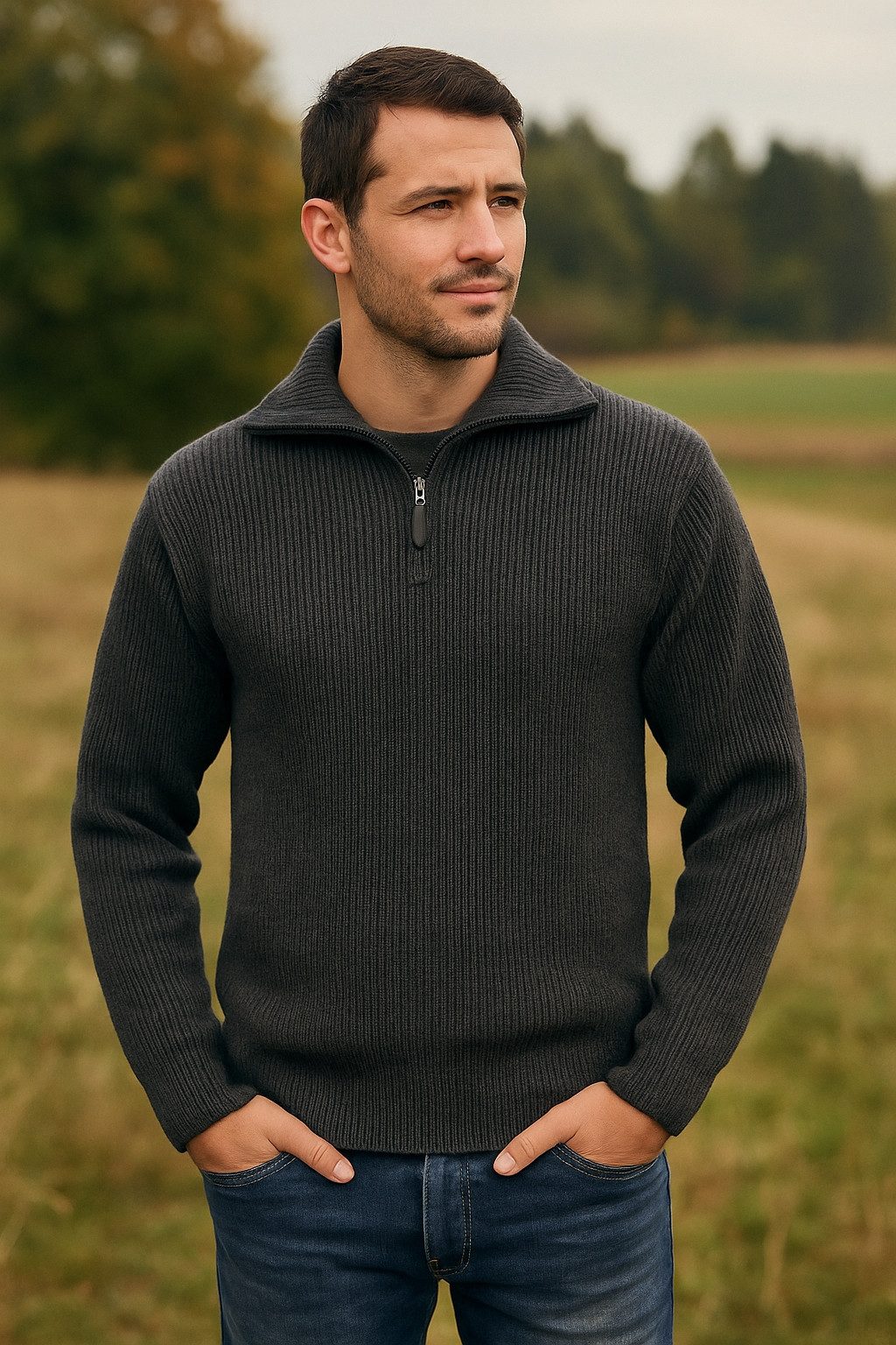 CDM Troyer Jagdpullover Troyerform Strickpullover Ansitzpullover günstig online kaufen