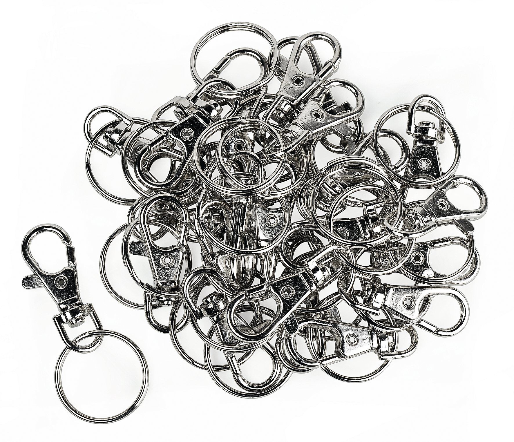 VBS XXL Schmuckset Karabinerhaken mit Schlüsselring, 25 Stück