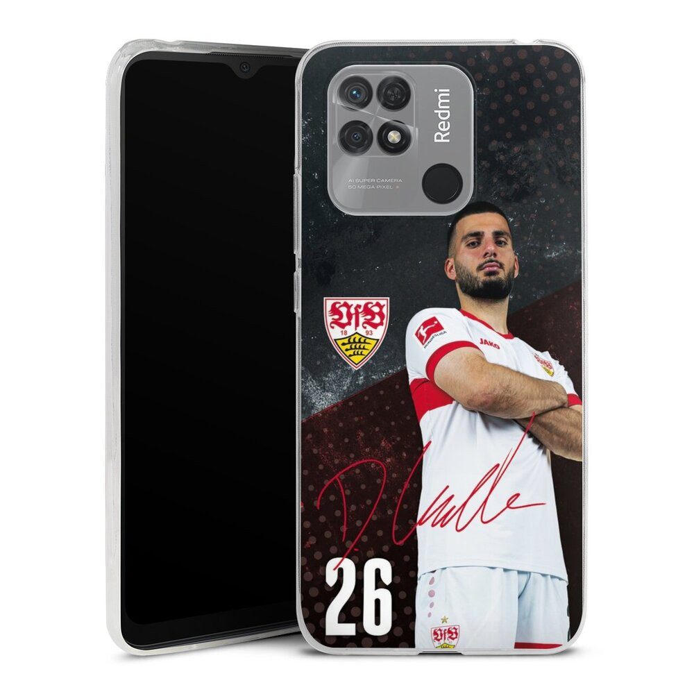 DeinDesign Handyhülle VfB Stuttgart Deniz Undav Offizielles Lizenzprodukt Deniz Undav 24/25, Xiaomi Redmi 10C Slim Case Silikon Hülle Ultra Dünn Schutzhülle