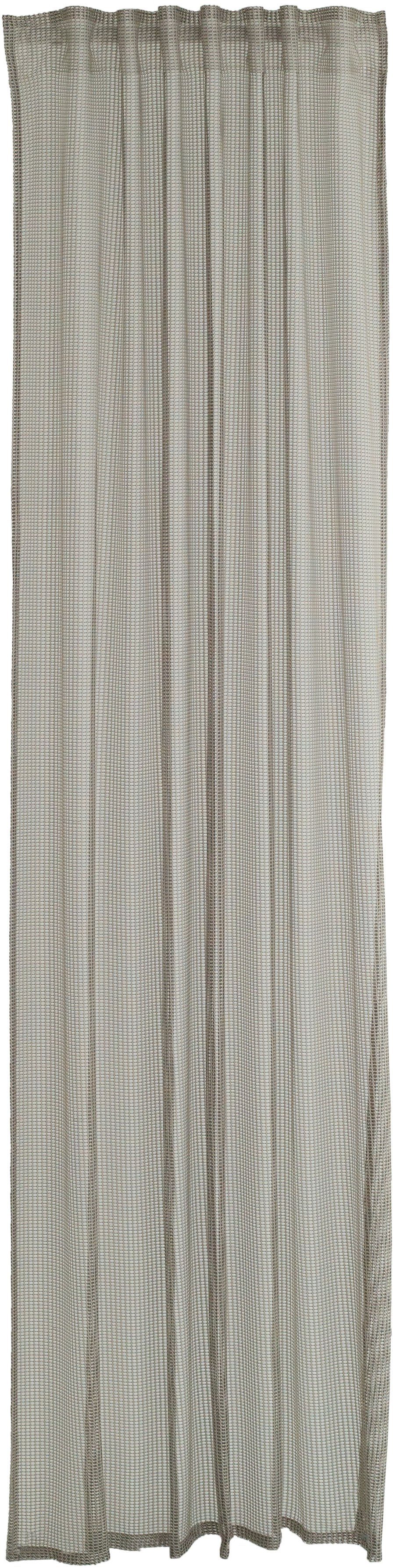 Bricoflor Transparenter Vorhang mit Verdeckten Schlaufen Neta Beige günstig online kaufen