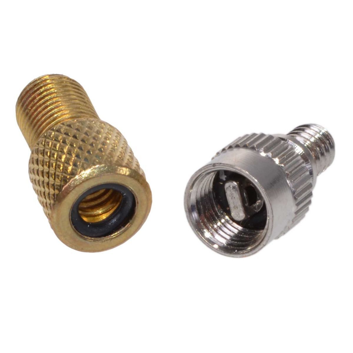 Fahrradschlauch Adapter Set Luftpumpen Dunlopventil Autoventil Schraderventil 2 tlg.