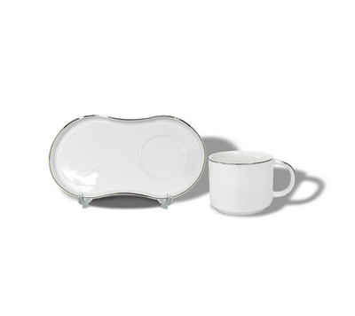 ZELLERFELD Kaffeeservice 12-Teilig Kaffeetassen mit Unterteller aus Porzellan Geschirr (12-tlg)