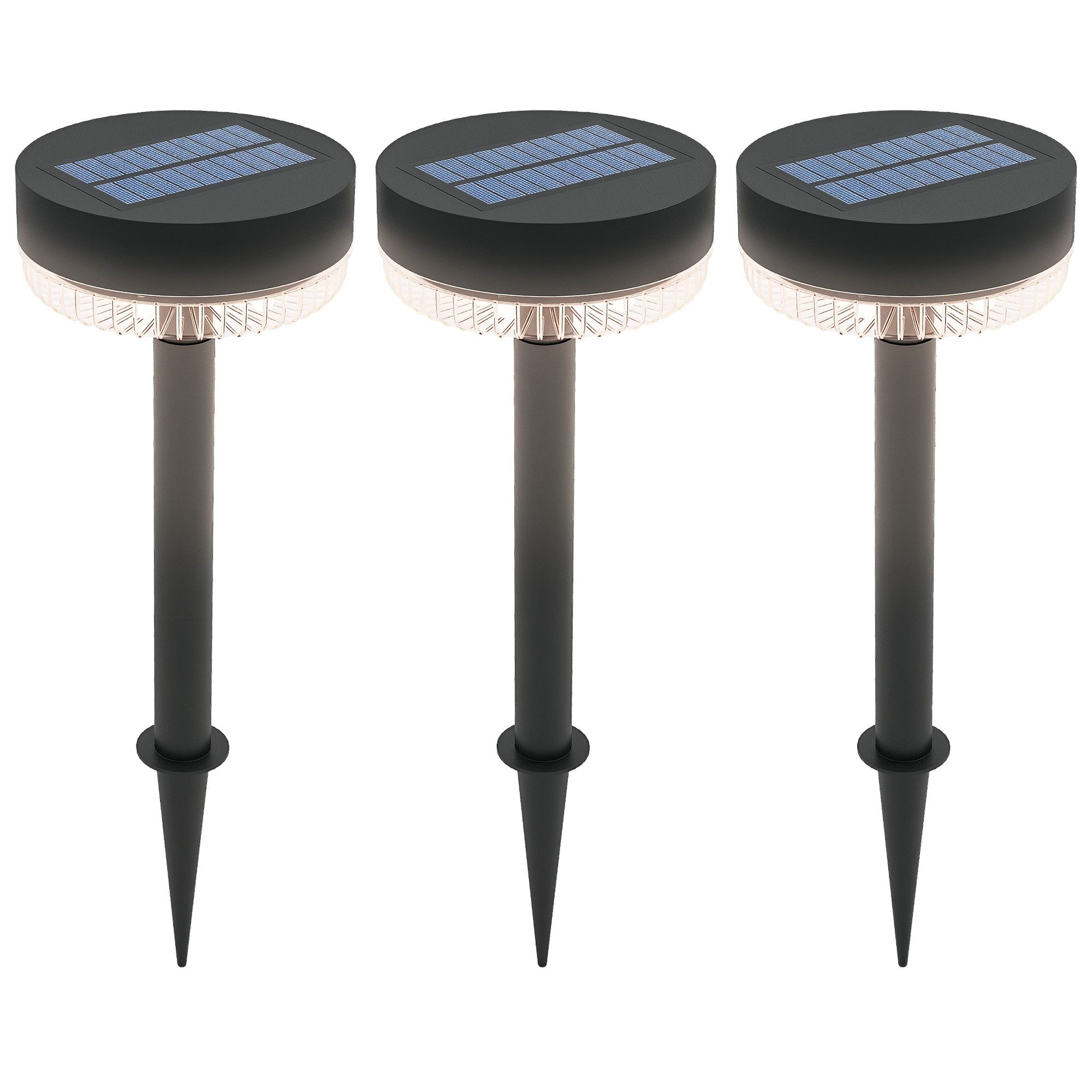 Outsunny LED Solarleuchte Solarlampen, 3 Stück Solarleuchten mit Warmweiß L günstig online kaufen