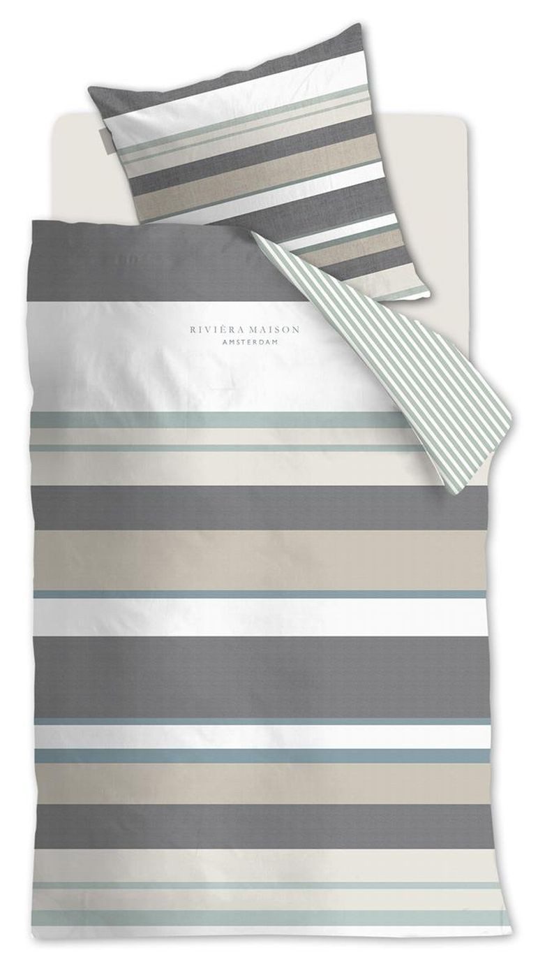 Rivièra Maison Kissenhülle Mason Ridge Grey 80X80 Grau Renforcé 80 x 80 cm 1 Kissenbezug, (1 Stück), Kissenbezug für Dekokissen Zierkissen Kissenhülle