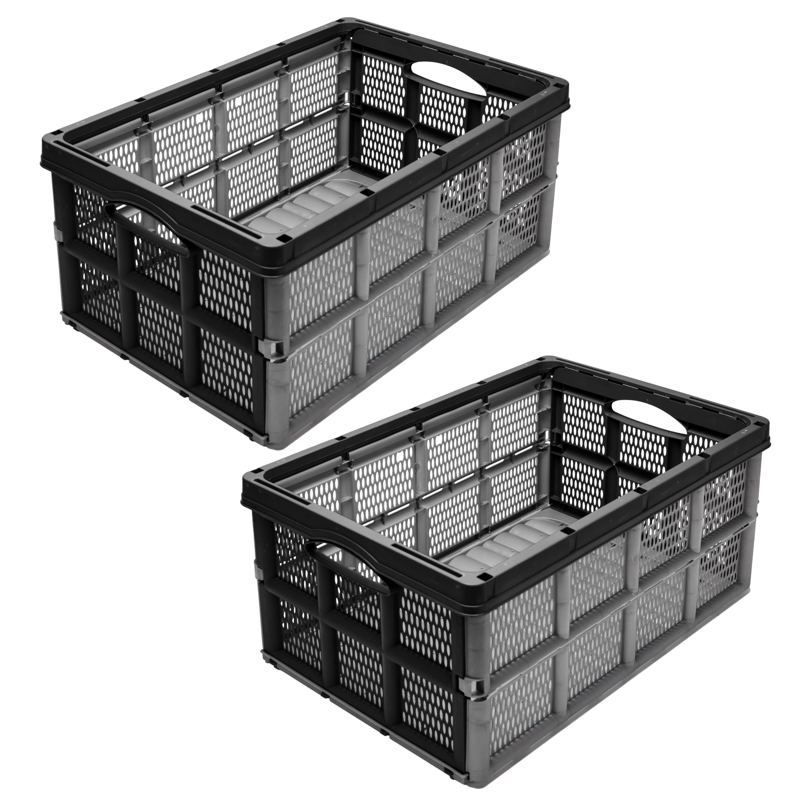 Garronda Faltbox faltbare Klappbox 51 x 34,5 x 22,5 cm aus Kunststoff HDPE GD-0188 (2 St)