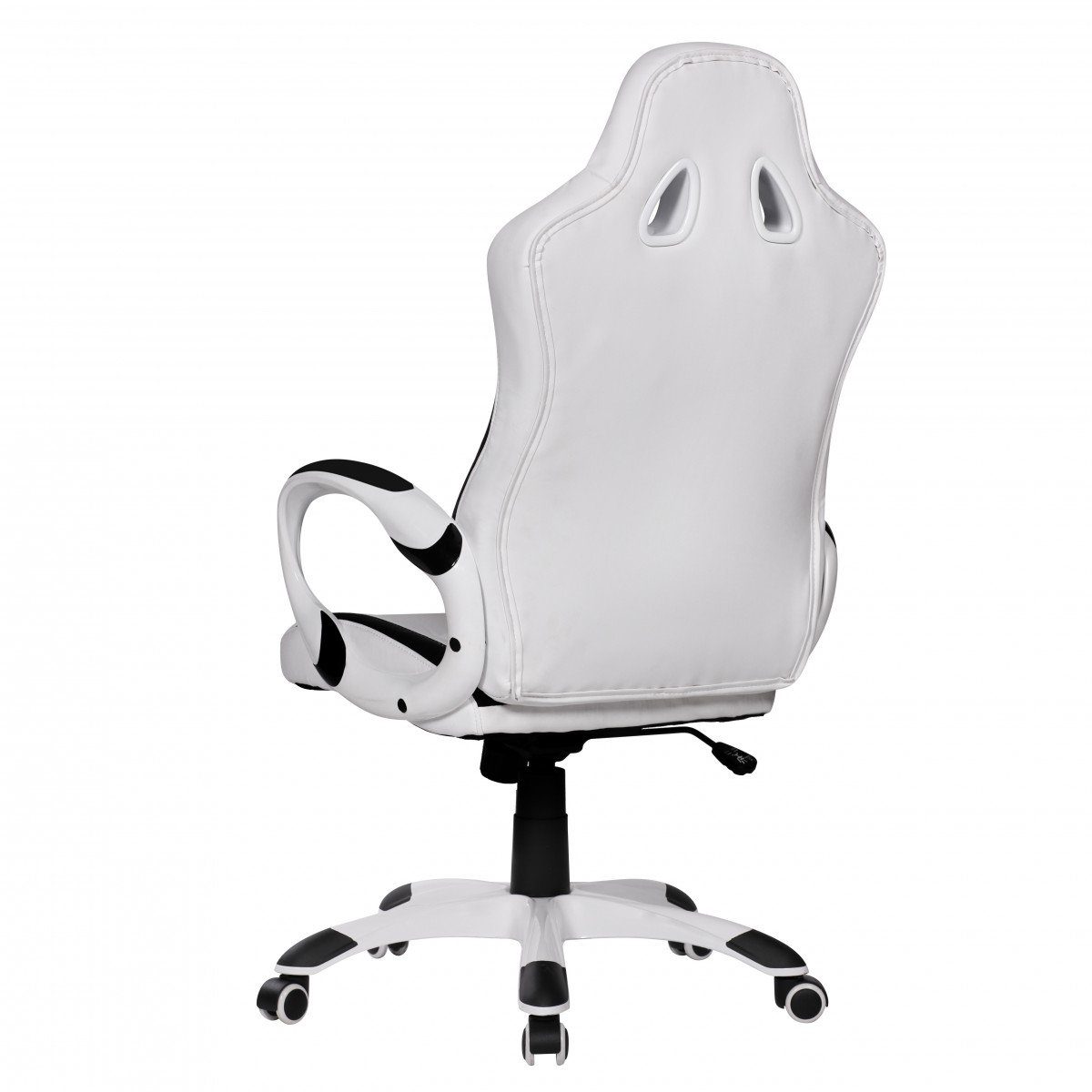Amstyle Gaming Chair SPM1.212 (Kunstleder Lederoptik Chefsessel Schreibtischstuhl Weiß mit Armlehne Drehstuhl Bürostuhl kg), 110