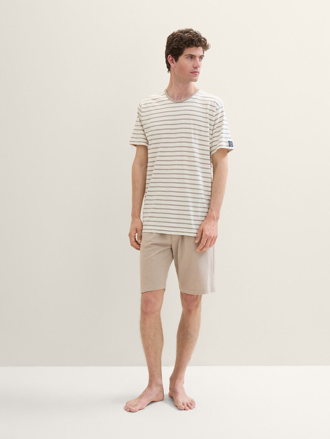 TOM TAILOR Pyjamahose Bermuda aus Baumwolle günstig online kaufen