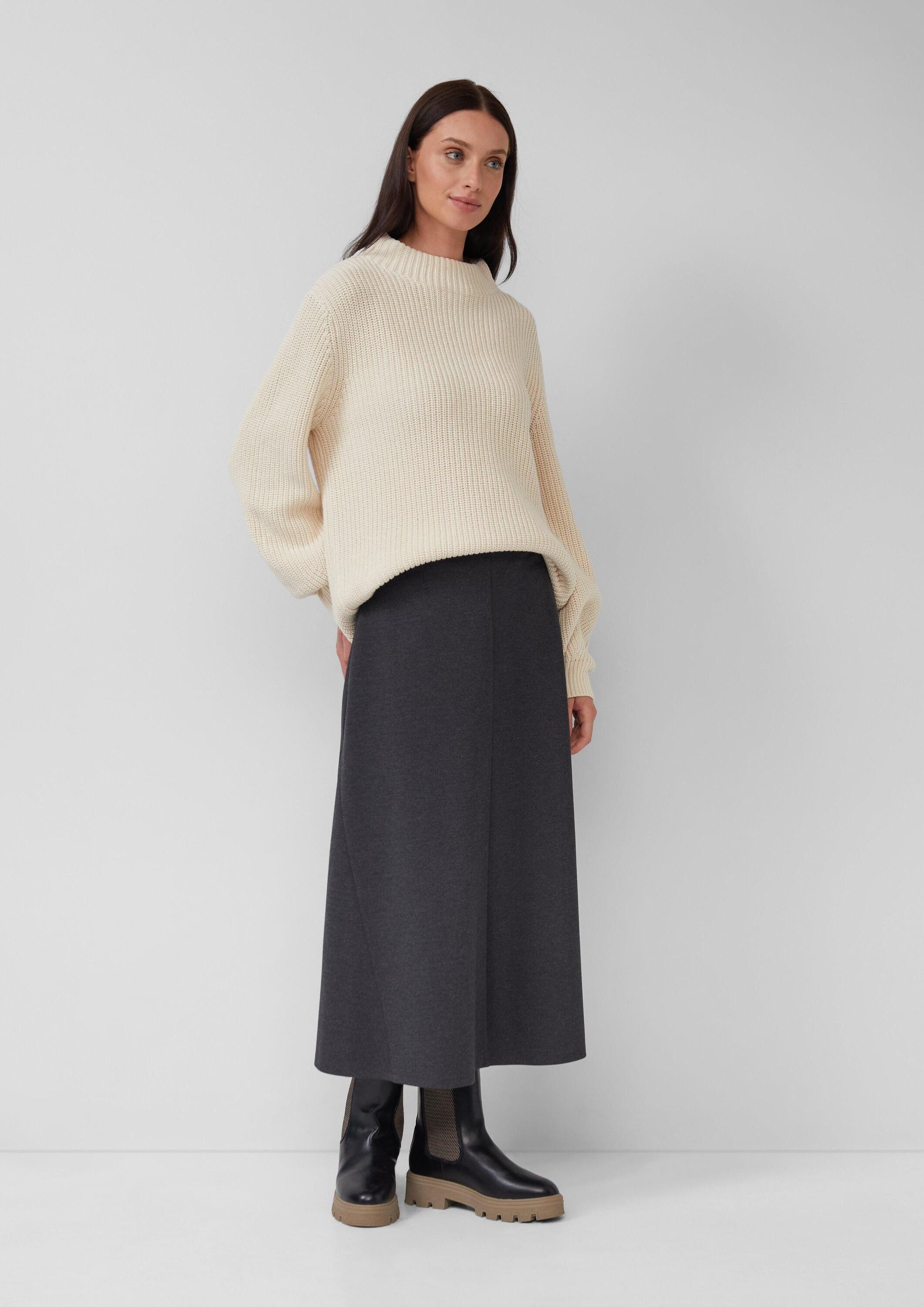 s.Oliver Maxirock Rock Ausgestellter Midi-Rock aus Interlockjersey günstig online kaufen