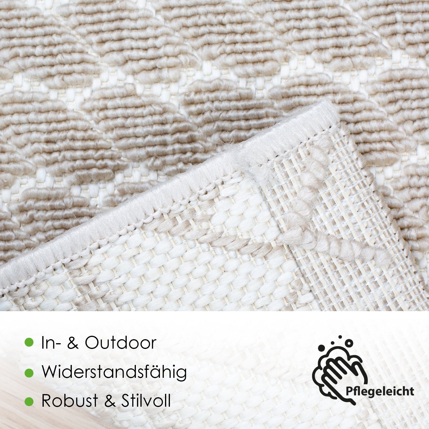 Rikmani Outdoorteppich Outdoor Teppich SAW, FRAME, BRAID