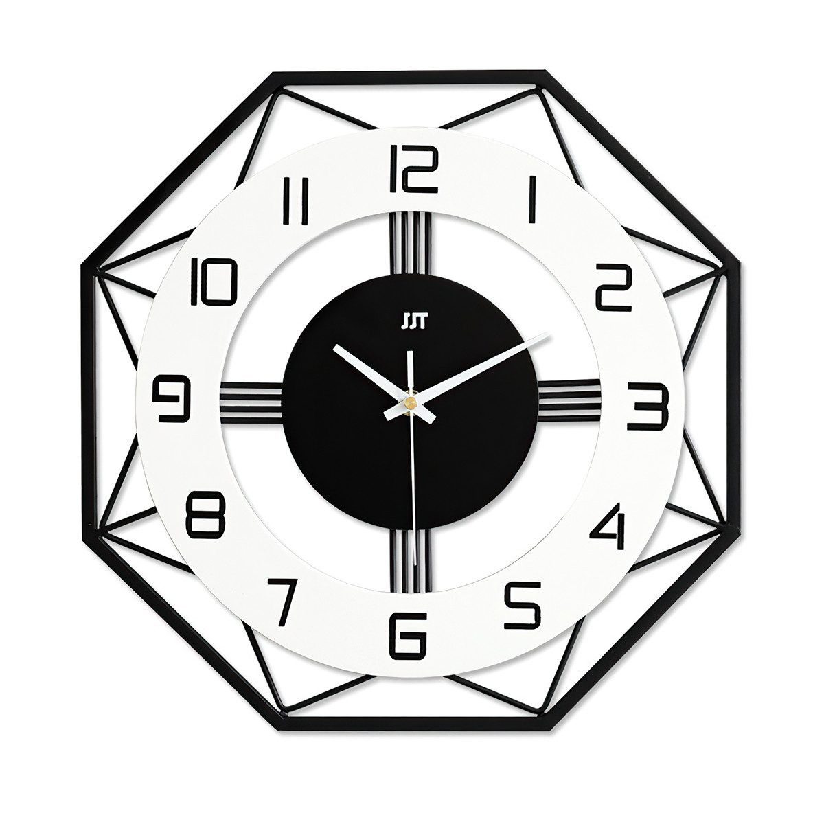 home trends Wanduhr Wanduhr Pendeluhr modern mit Aufklebern, 35 × 35 cm (Wanduhren Dekoration für Wohnzimmer & Schlafzimmer)