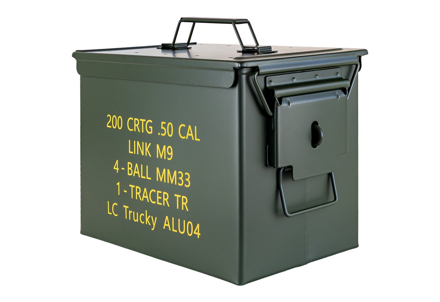 Trucky Aufbewahrungsbox Munitionsbox Box Metallkiste Metallbox Ammo Box 33 x 19 x 23 cm Grün
