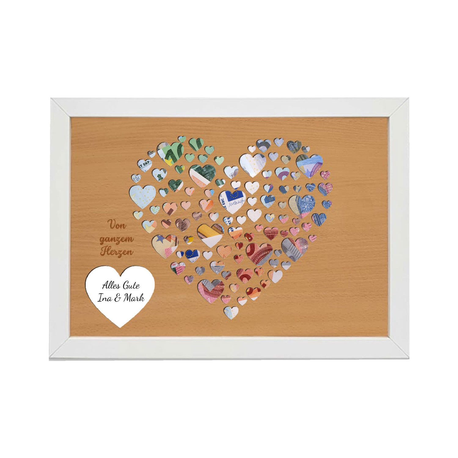 Namofactur Bilderrahmen Hochzeit Geldgeschenk "Von ganzem Herzen" Bilderrah günstig online kaufen