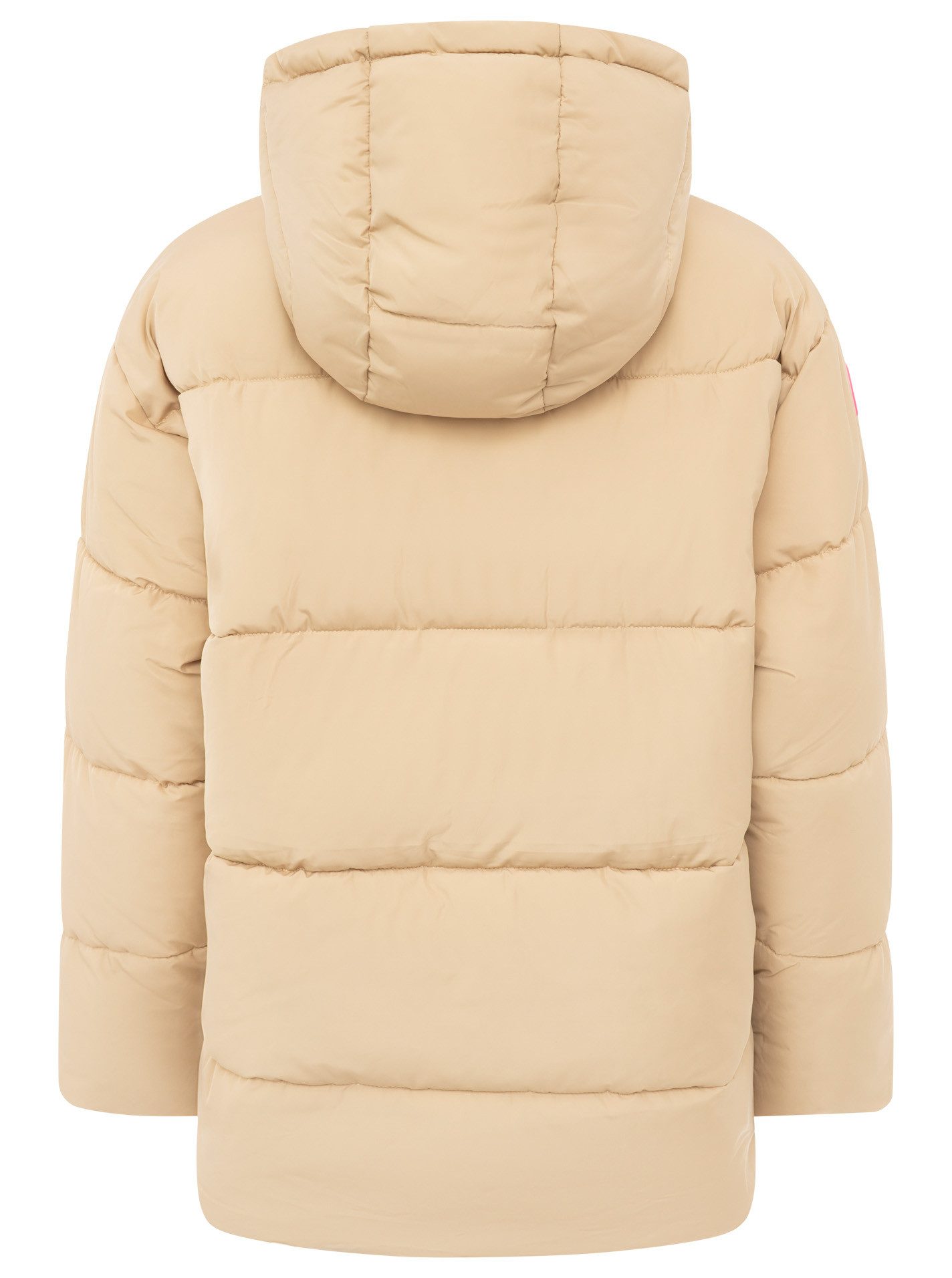 Zwillingsherz Steppjacke „Love More“ Kapuze mit Tunnelzug, verdeckter Reißverschluss, dezente Details – Bild 5 von 5
