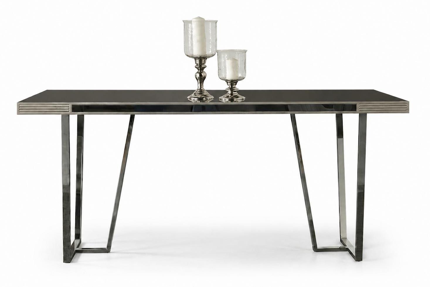 JVmoebel Esstisch Esstisch Modern Beige Metall Designer Tisch Esstisch Holz, Made in Europa