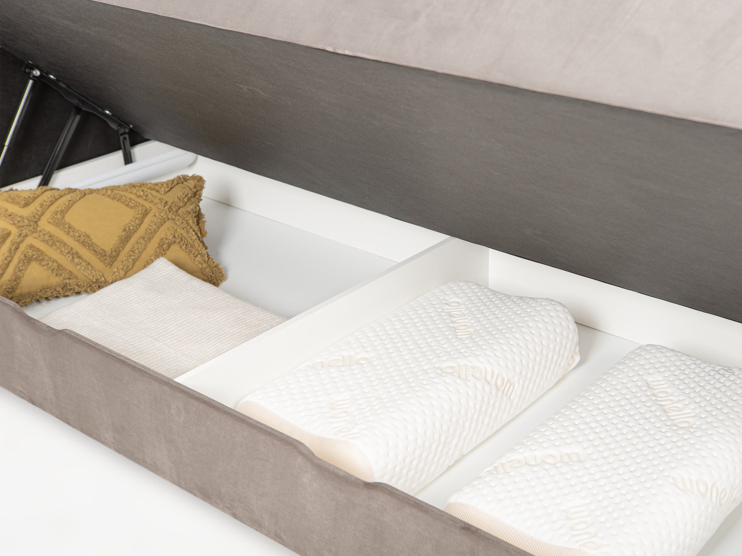 wonello Boxspringbett Montreal, mit Bettkasten inkl. Topper