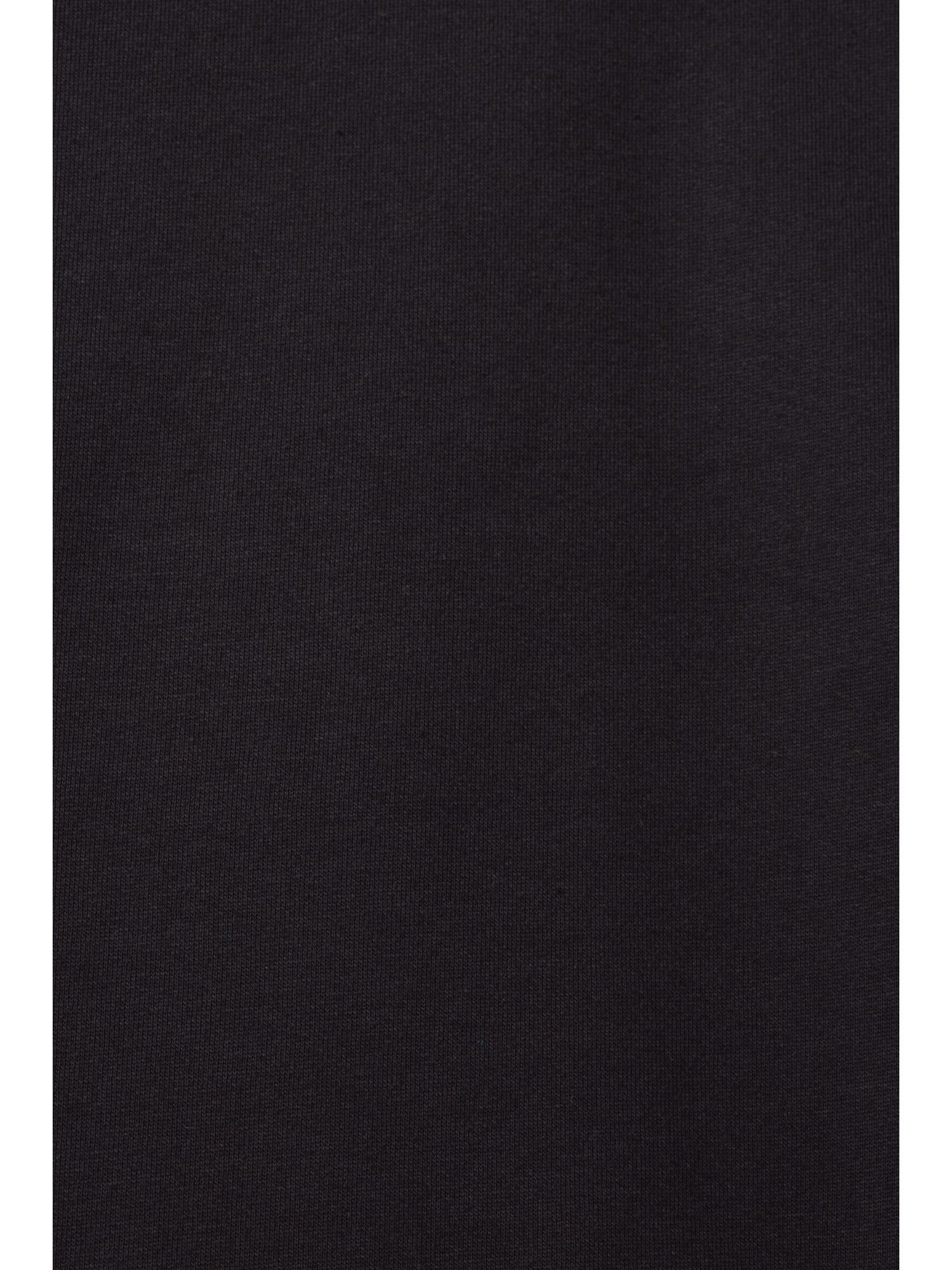 Midikleid BLACK Langes Hoodie-Kleid Esprit