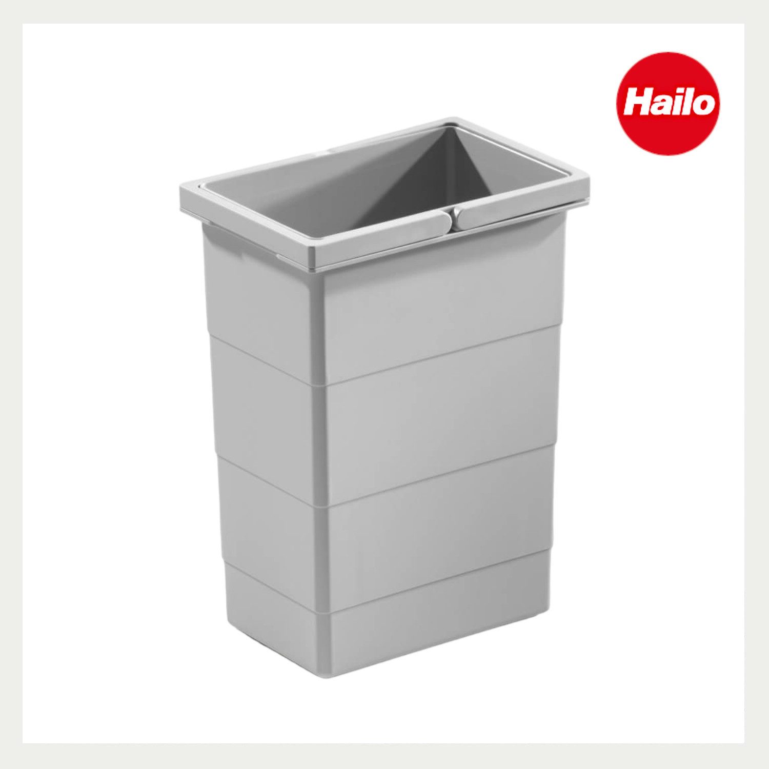 Hailo Einbaumülleimer Hailo Inneneimer 1075959 hellgrau 8 L 226 x 156 x 295 mm 2 Henkel