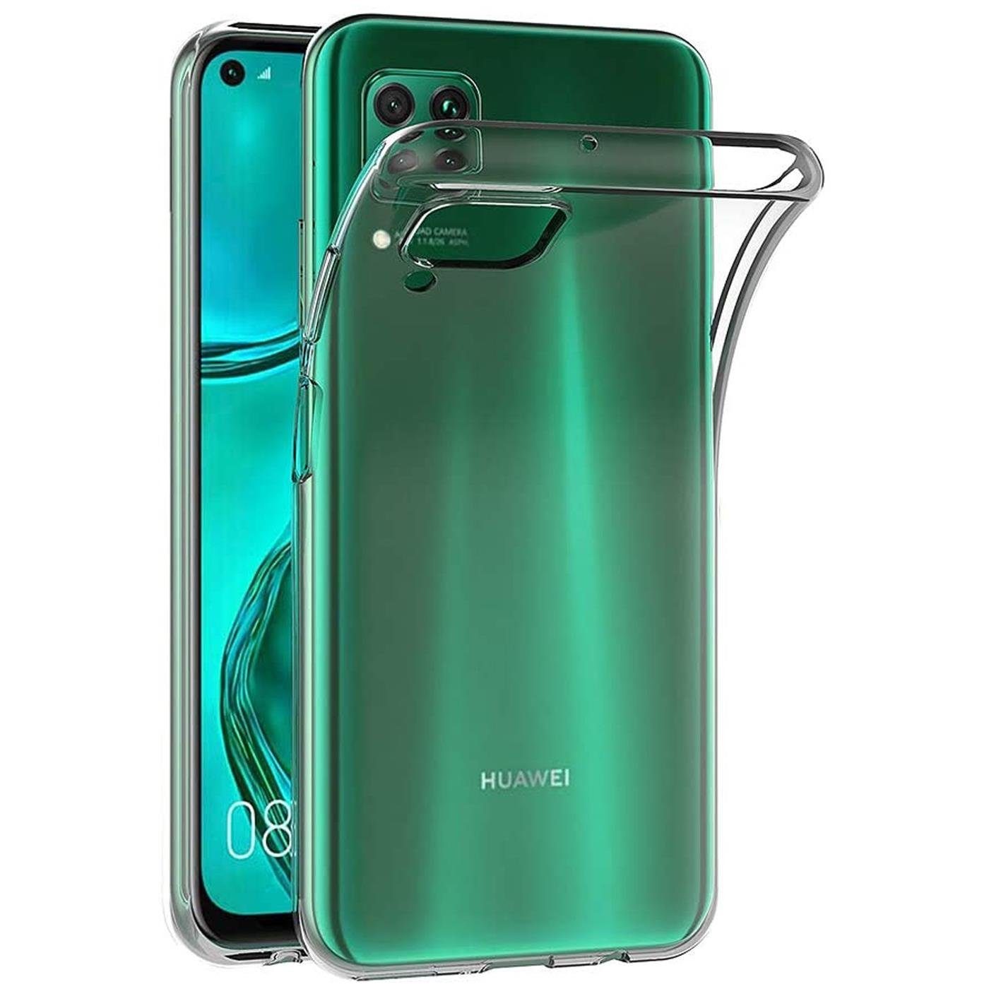 CoolGadget Handyhülle Transparent Ultra Slim Case für Huawei P40 Lite 6,4 Zoll, Silikon Hülle Dünne Schutzhülle für Huawei P40 Lite Hülle