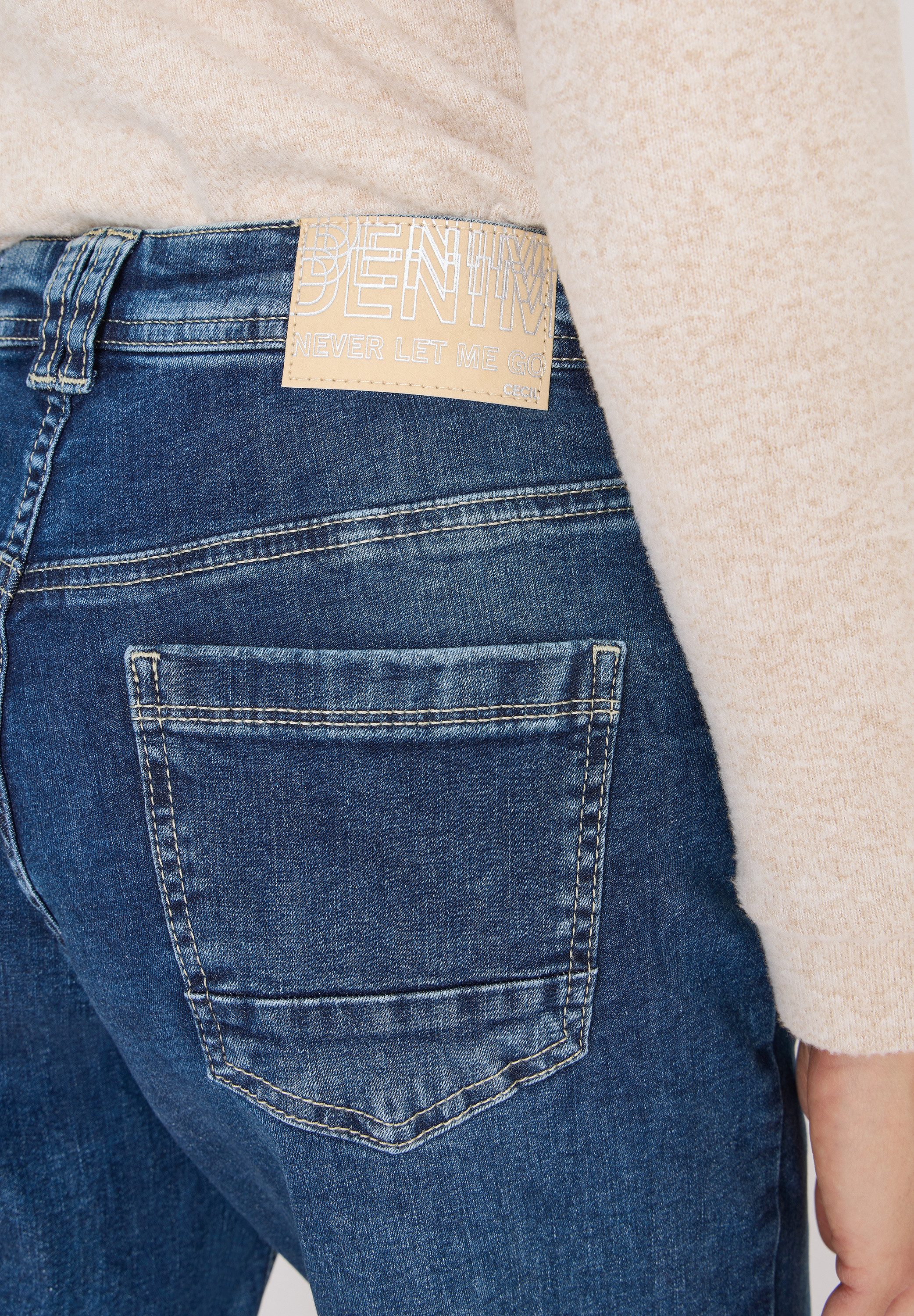 CECIL Loose-fit-Jeans Style NEELE Wide Leg Patch Pocket Jeans