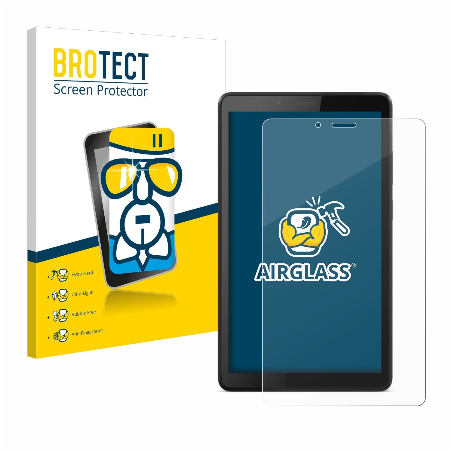 BROTECT Displayschutzglas Folie für Lenovo Tab M7, Schutzfolie Glas Panzer Display Schutz klar